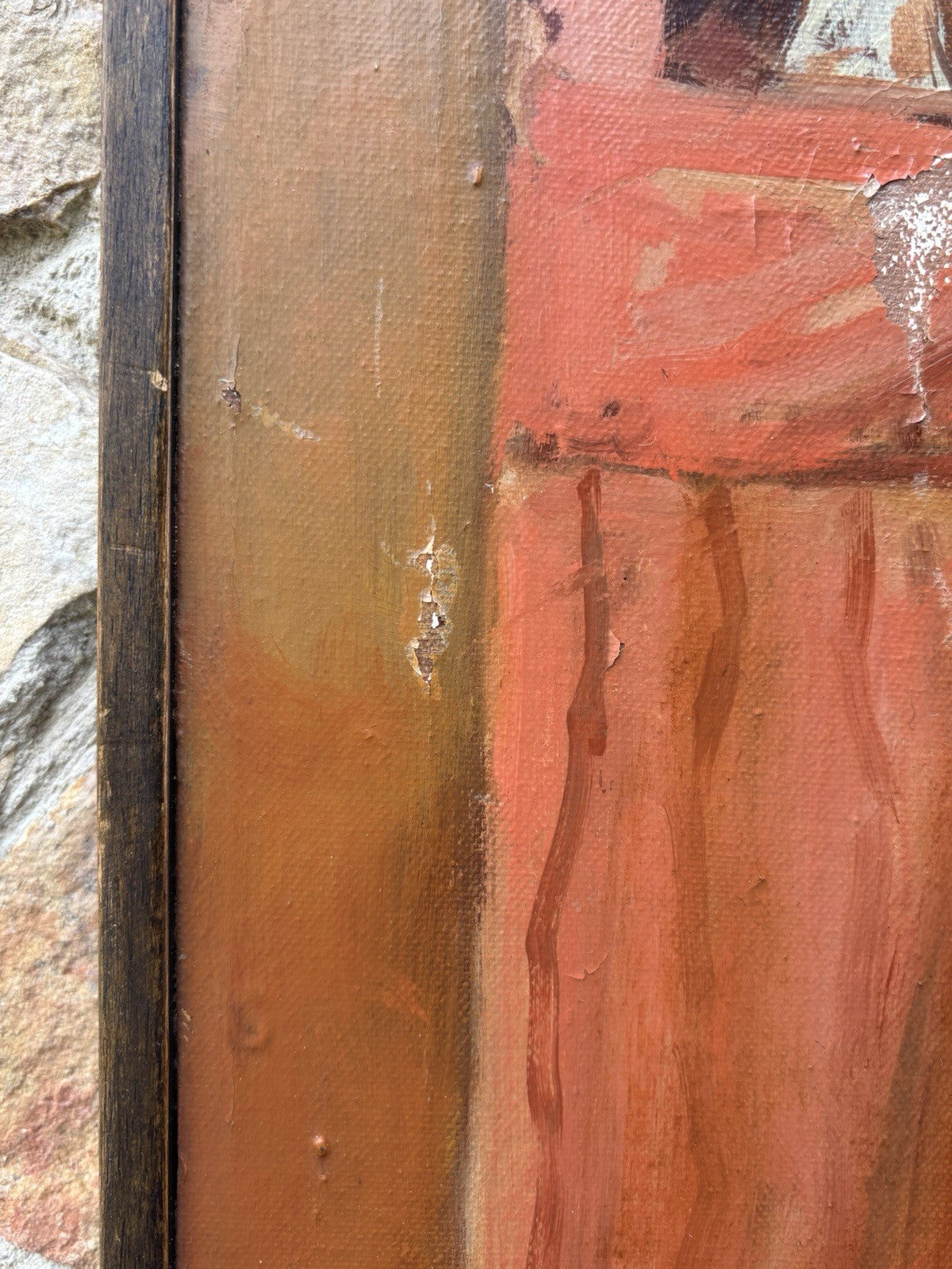 Quadro -Maschere Allegoriche- Augusto Orange De Rose dipinto a olio su tela