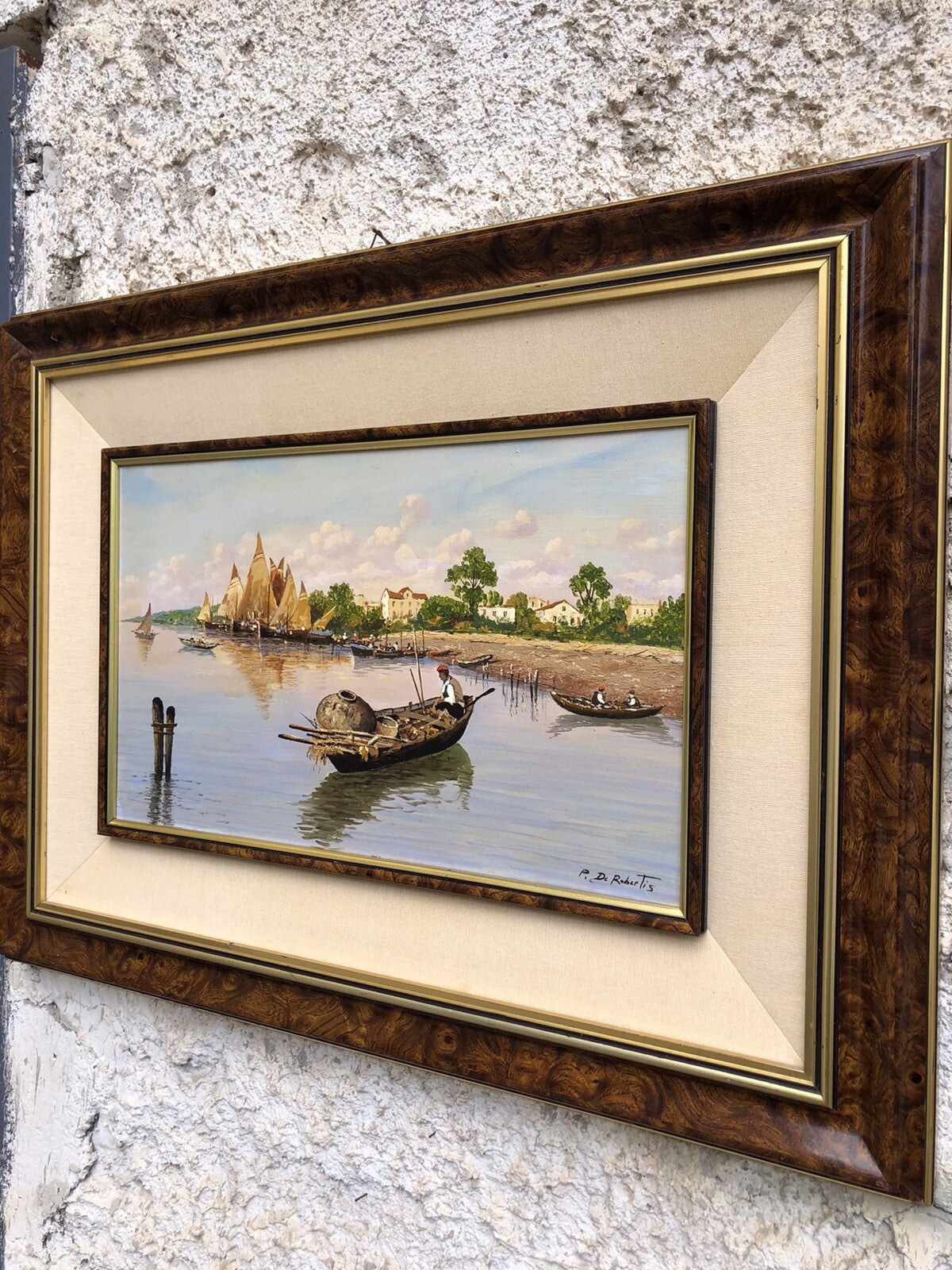 Quadro vintage -Marina- dipinto a olio su tela