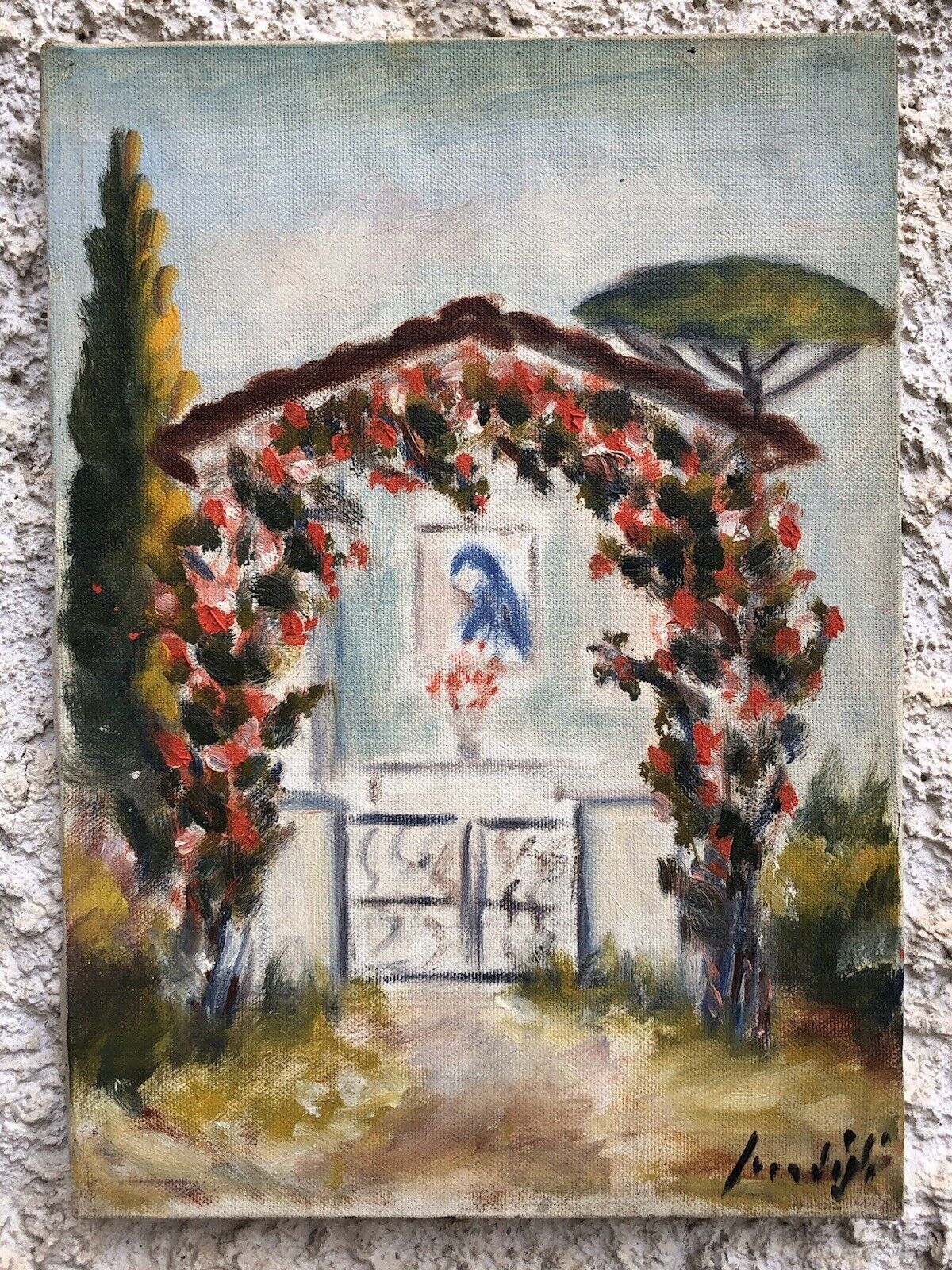 Quadro vintage -Cappellina- dipinto a olio su tela