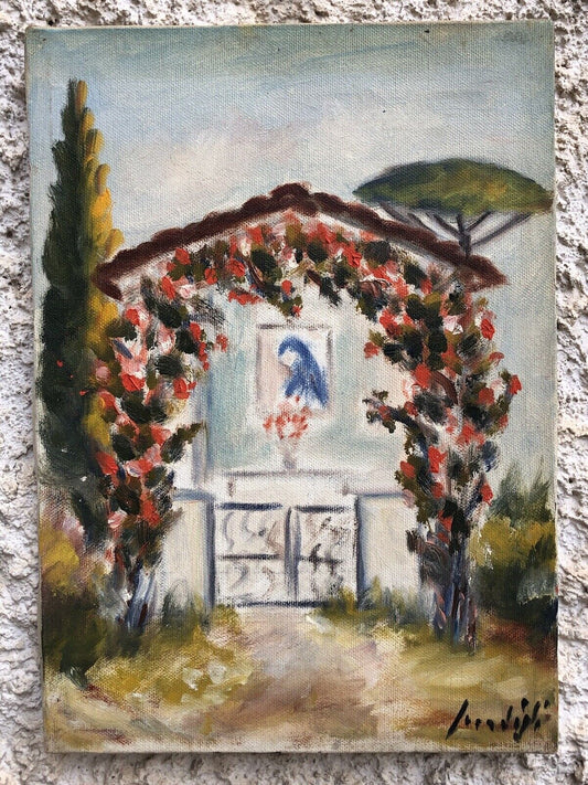 Quadro vintage -Cappellina- dipinto a olio su tela