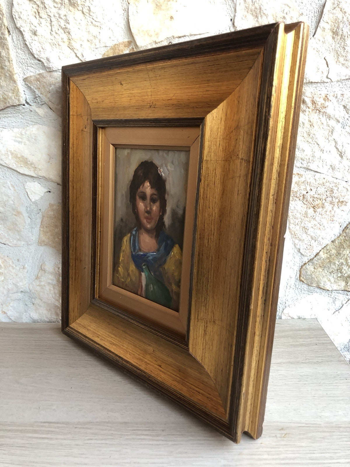 Quadro -Figura Di Donna- dipinto a olio su tavoletta