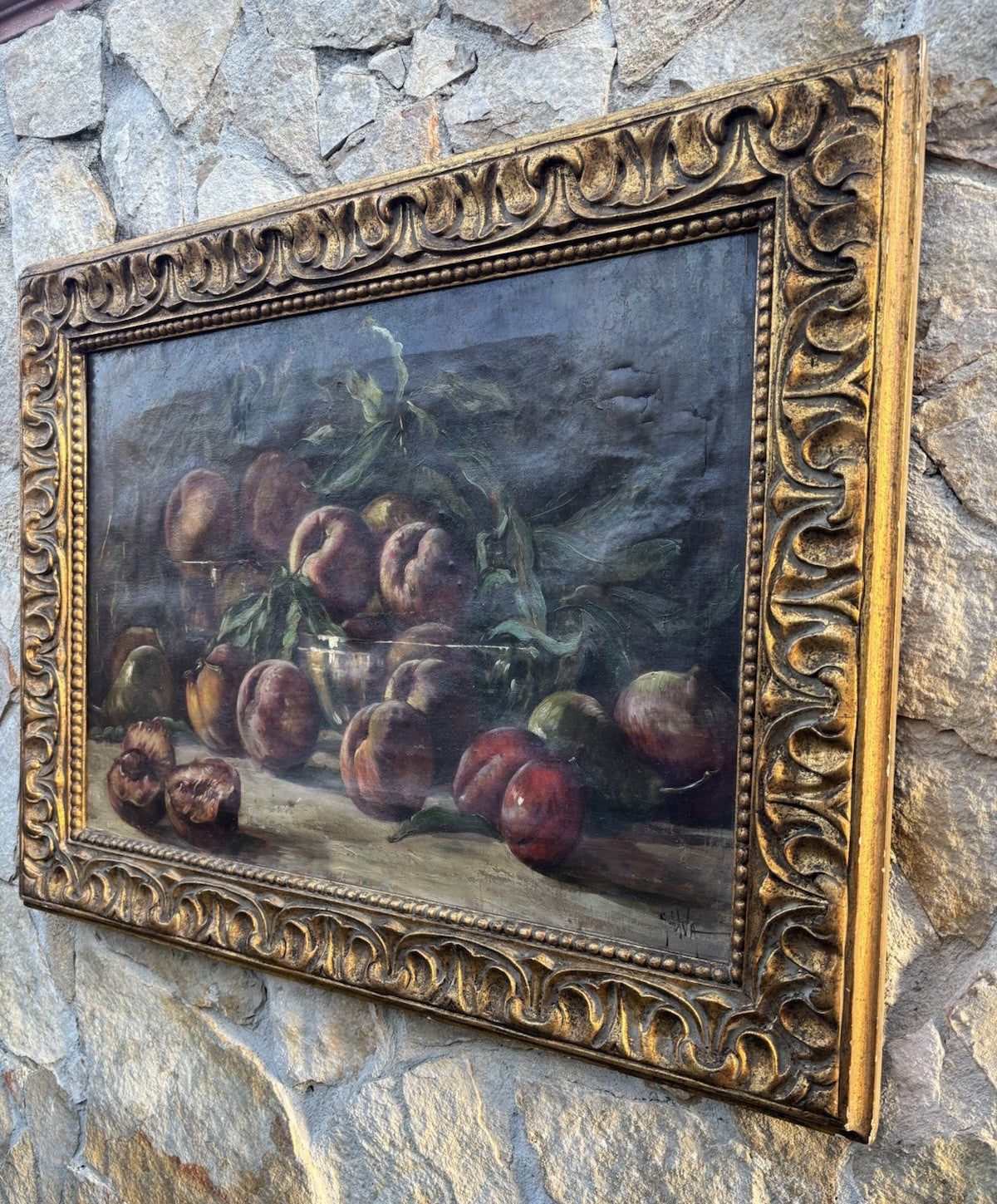 Quadro antico -Natura Morta- Giuseppe Uva dipinto a olio su tela