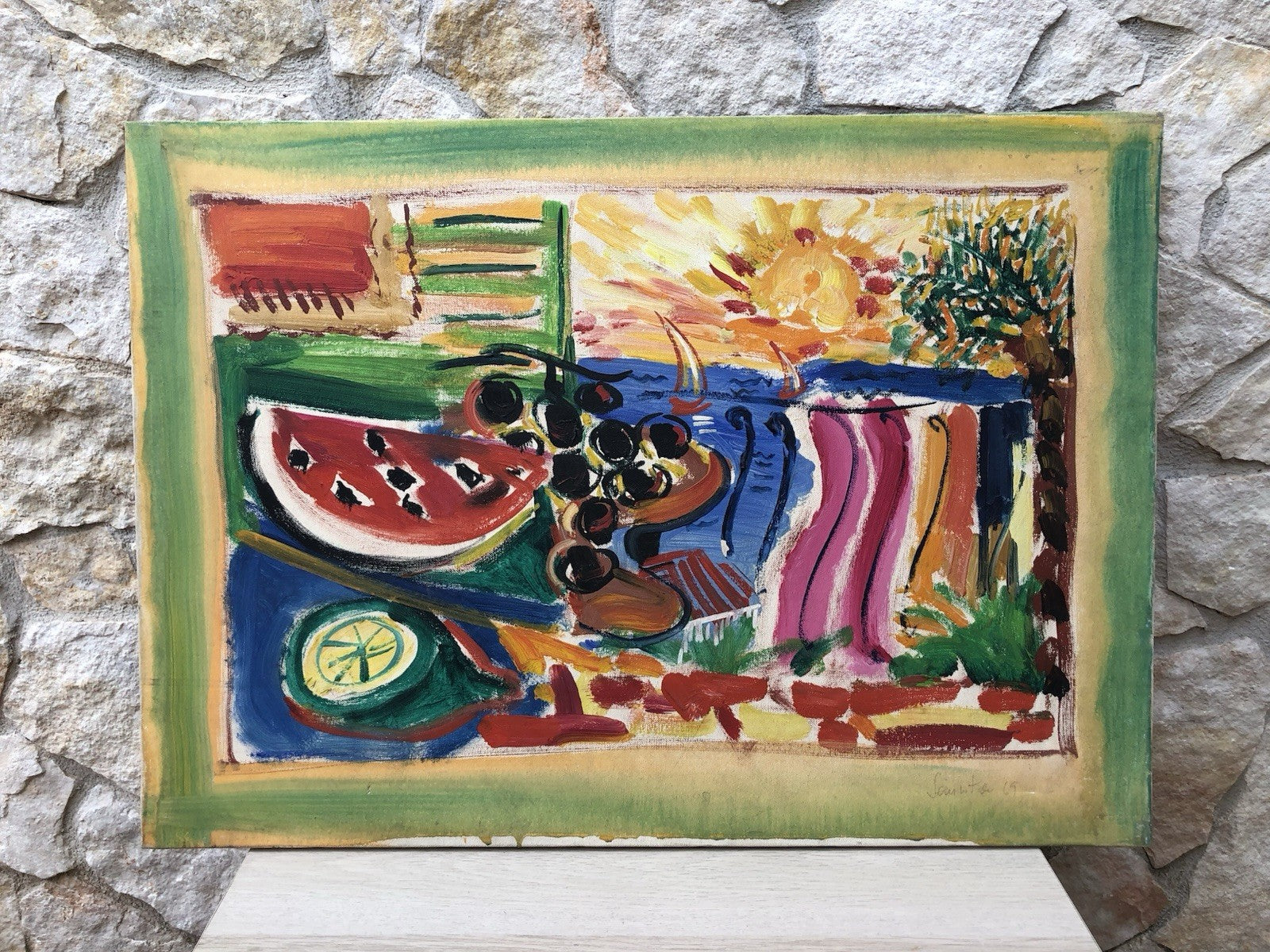 Quadro -Natura Morta- Alberto Sanvitale dipinto a olio su tela