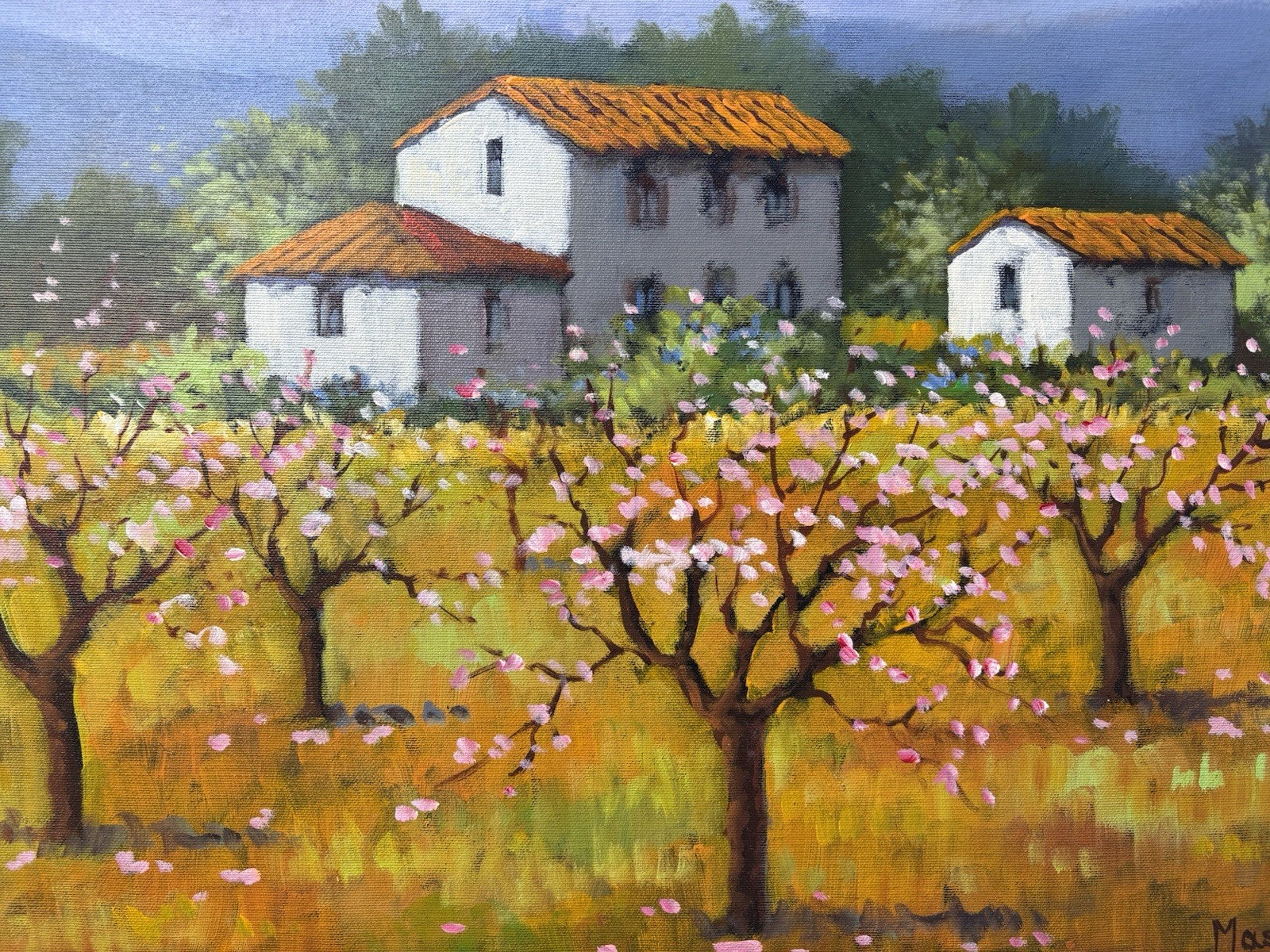 Quadro -Paesaggio- Adolfo Mastrovito dipinto a olio su tela