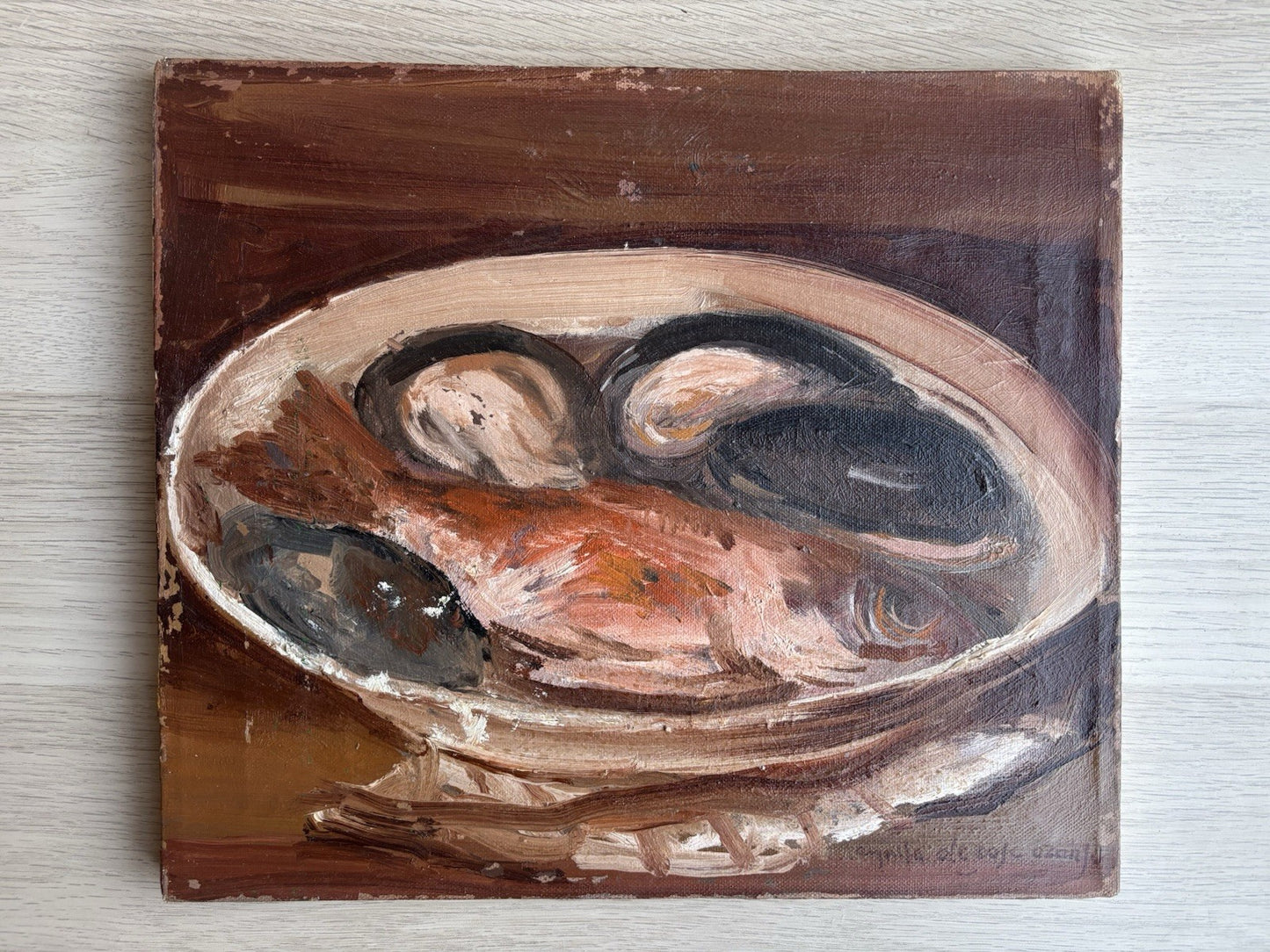 Quadro -Natura Morta- Augusto Orange De Rose- dipinto a olio su tela