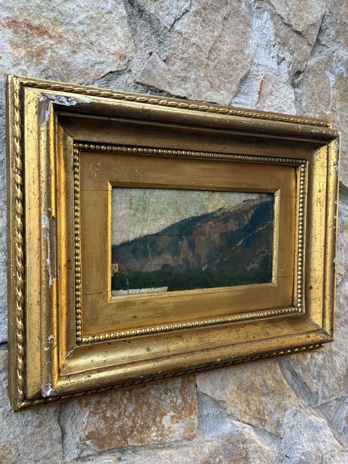 Quadro antico -Paesaggio- Edoardo Dalbono dipinto a olio