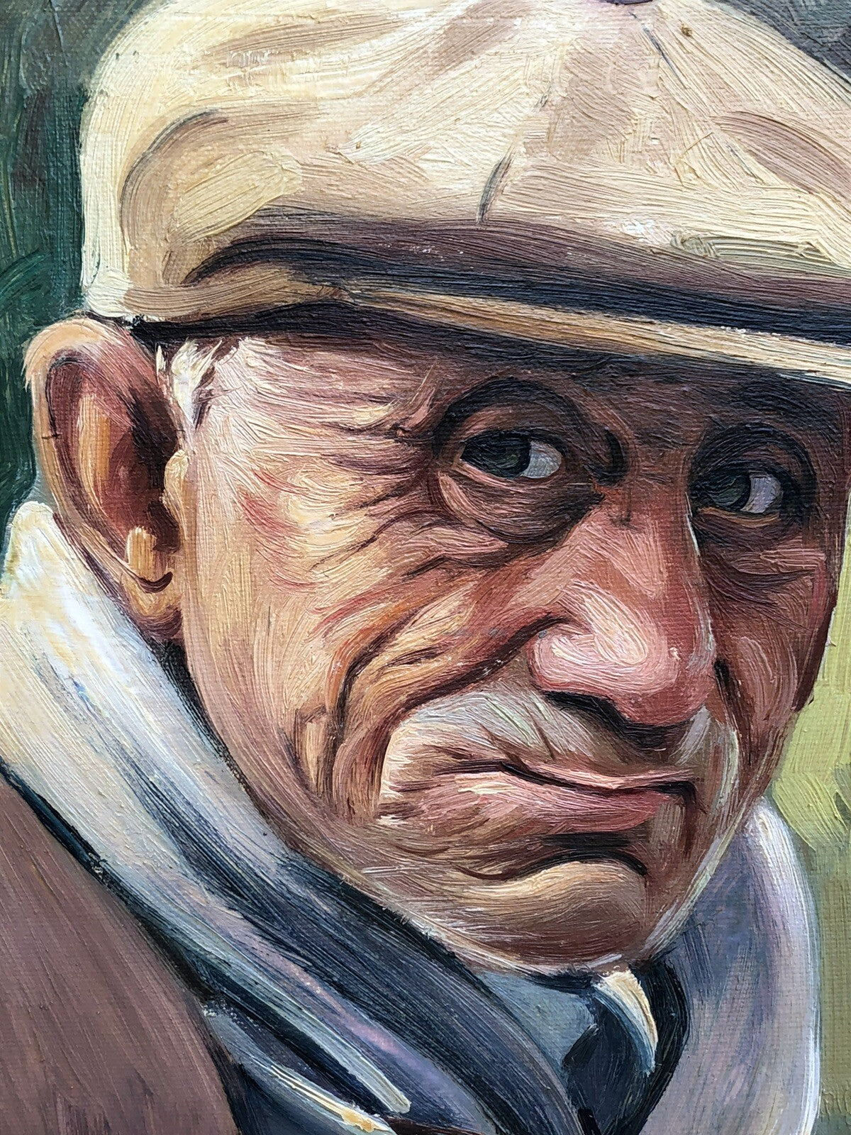 Quadro vintage -Figura Anziano- dipinto a olio su tela