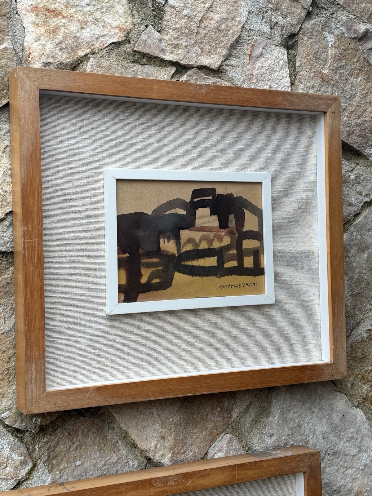 Coppia di quadri -Paesaggi- Mario Sangiovanni realizzati a tecnica mista