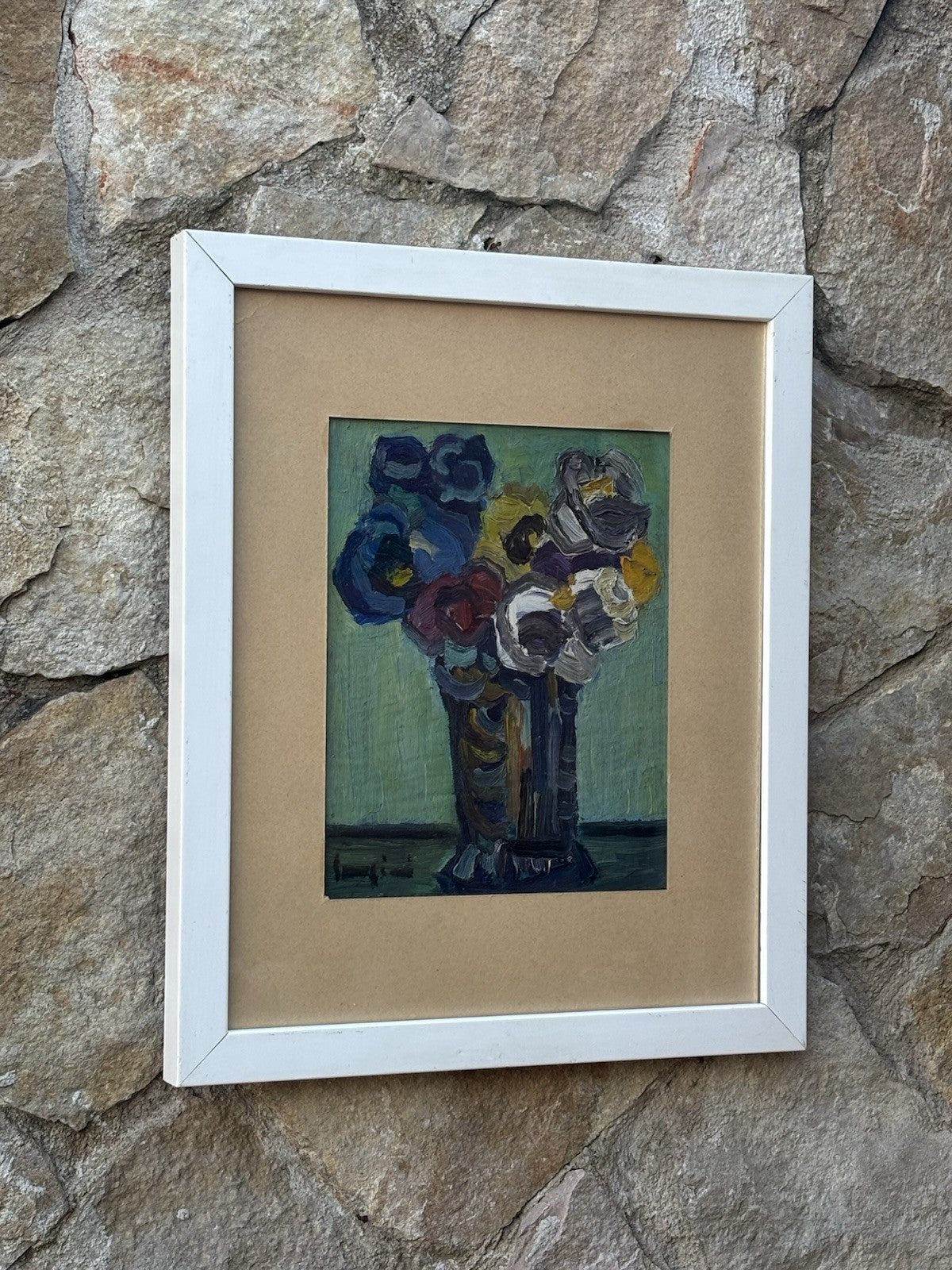 Quadro -Vaso Con Fiori Di Campo- Mario Sangiovanni- dipinto a olio
