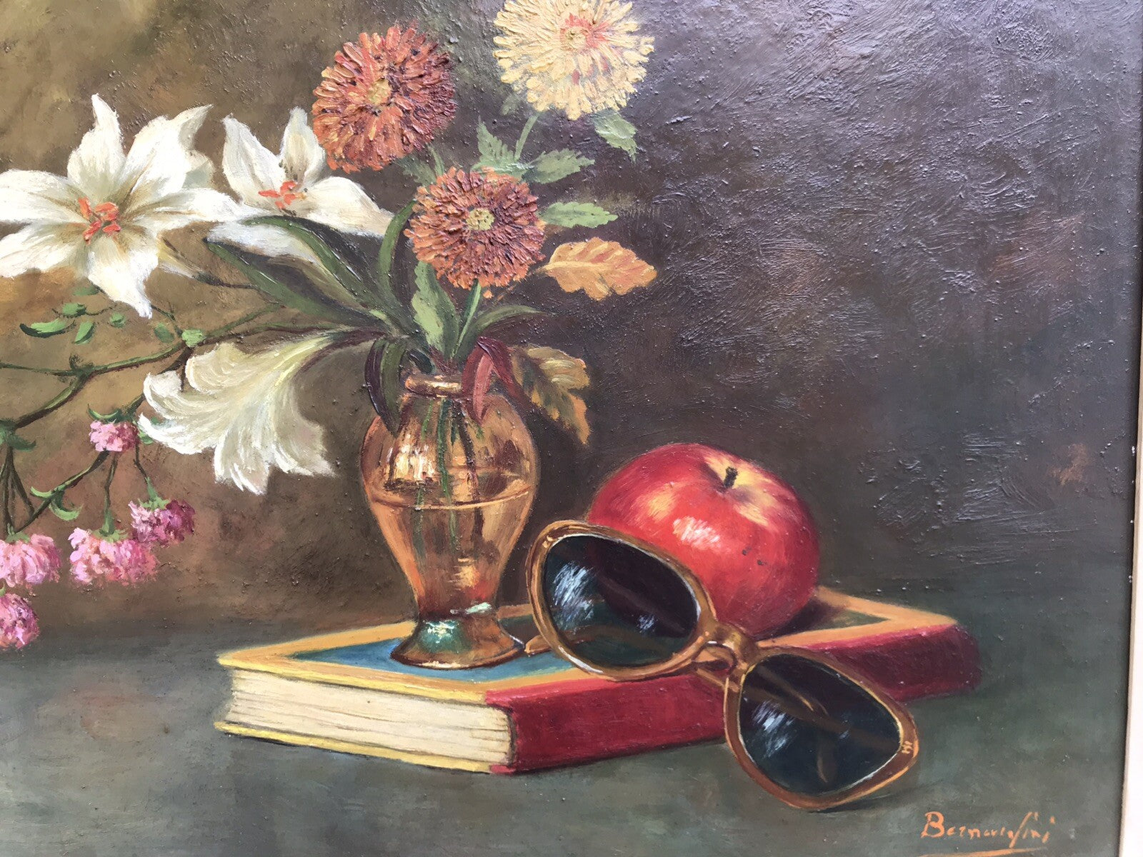 Quadro vintage -Natura Morta- dipinto a olio