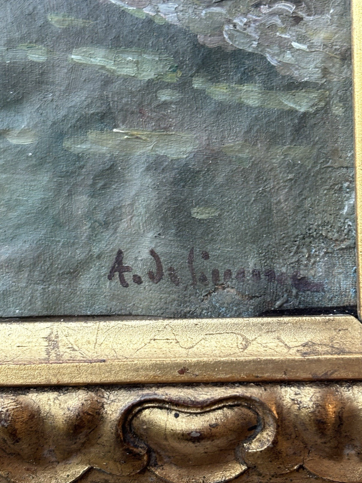 Coppia di quadri antichi -Paesaggi- dipinti a olio