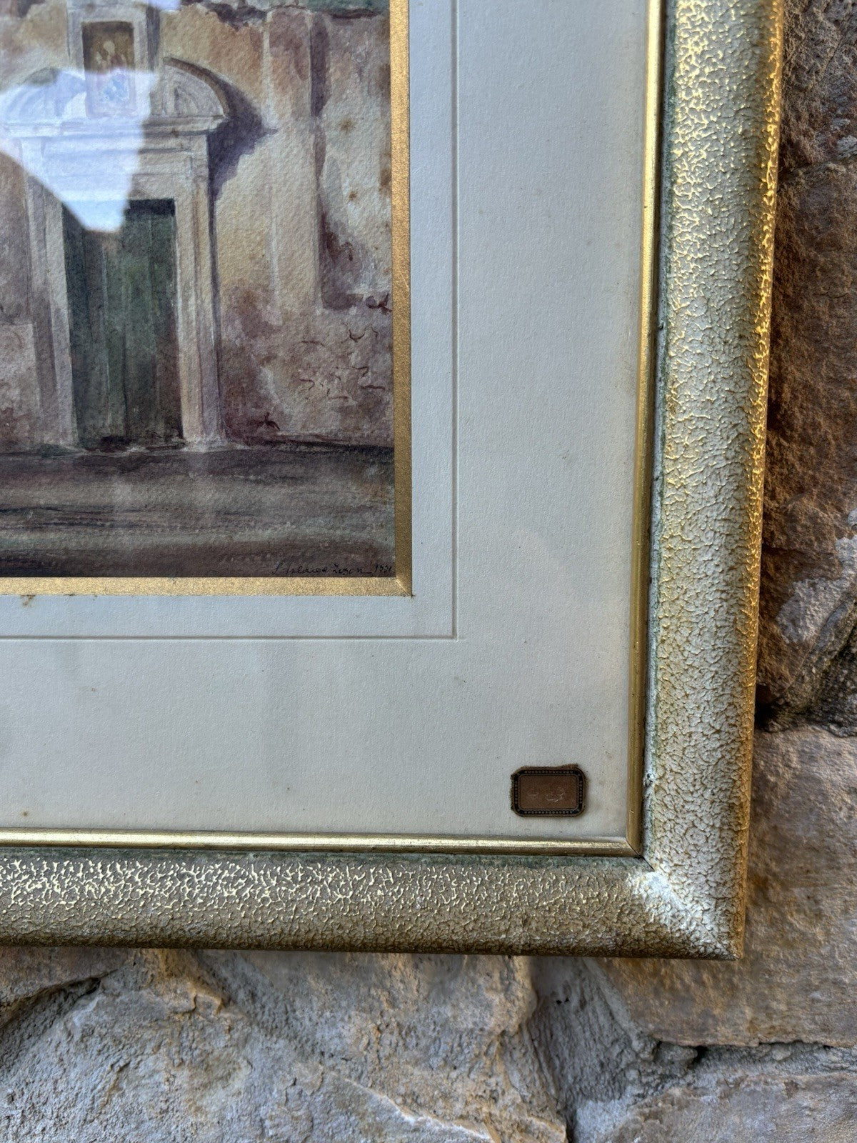 Quadro -Chiesa- realizzato ad acquerello su carta