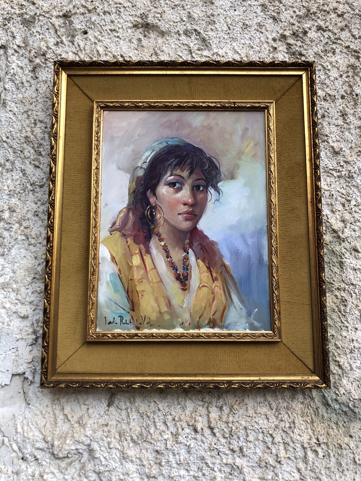 Quadro vintage -Popolana- dipinto a olio su tela