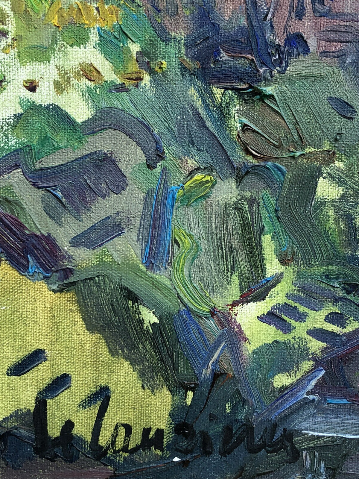 Quadro vintage -Al Sarno- dipinto a olio su tela