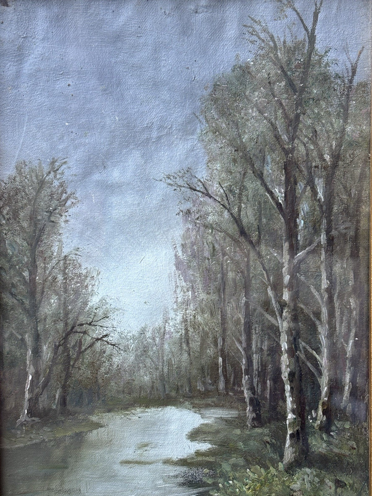 Coppia di quadri antichi -Paesaggi- dipinti a olio