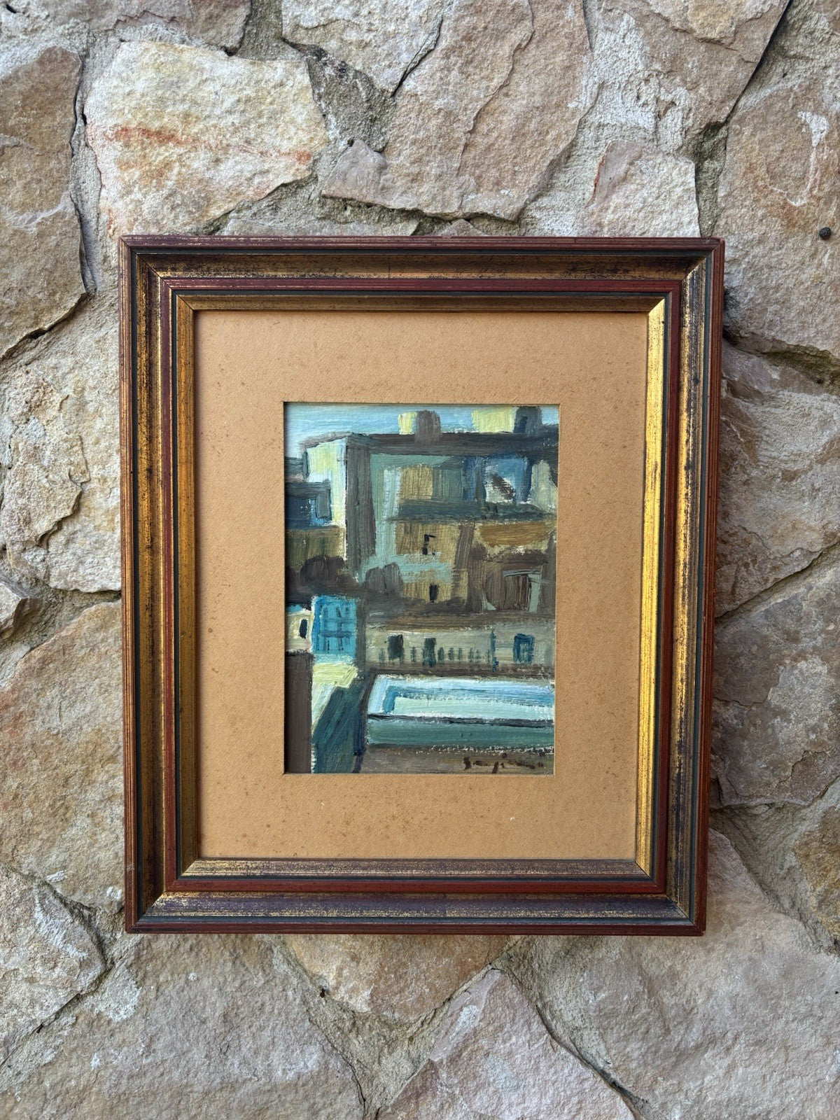 Quadro -Case- Mario Sangiovanni dipinto a olio