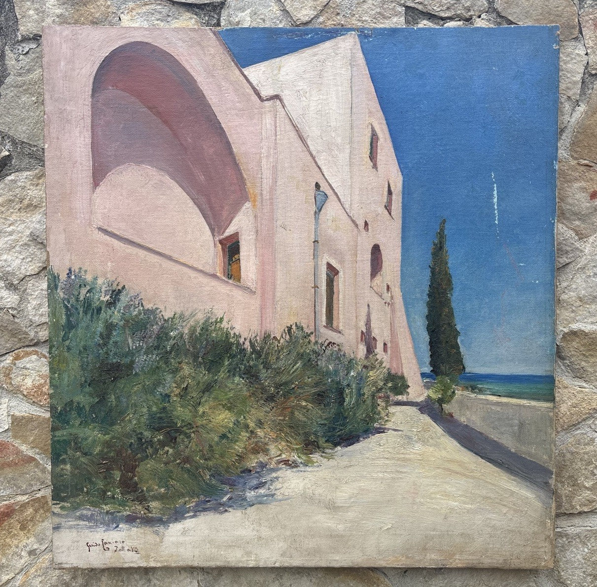 Quadro -Paesaggio- Guido Casciaro- dipinto a olio su tela
