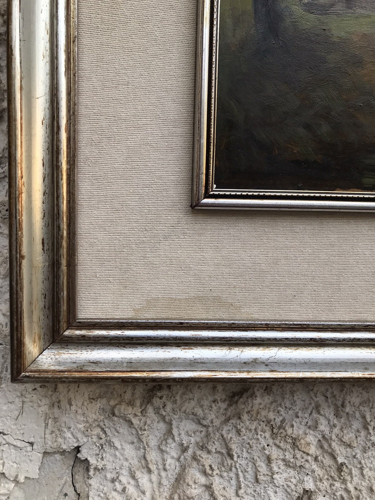 QUADRO VINTAGE - CASE A MONTE -DIPINTO A OLIO SU FAESITE