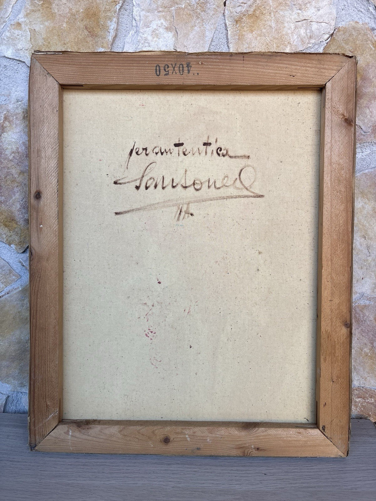 Quadro -Anziano Con Pipa- Angelo Sansone- dipinto a olio su tela