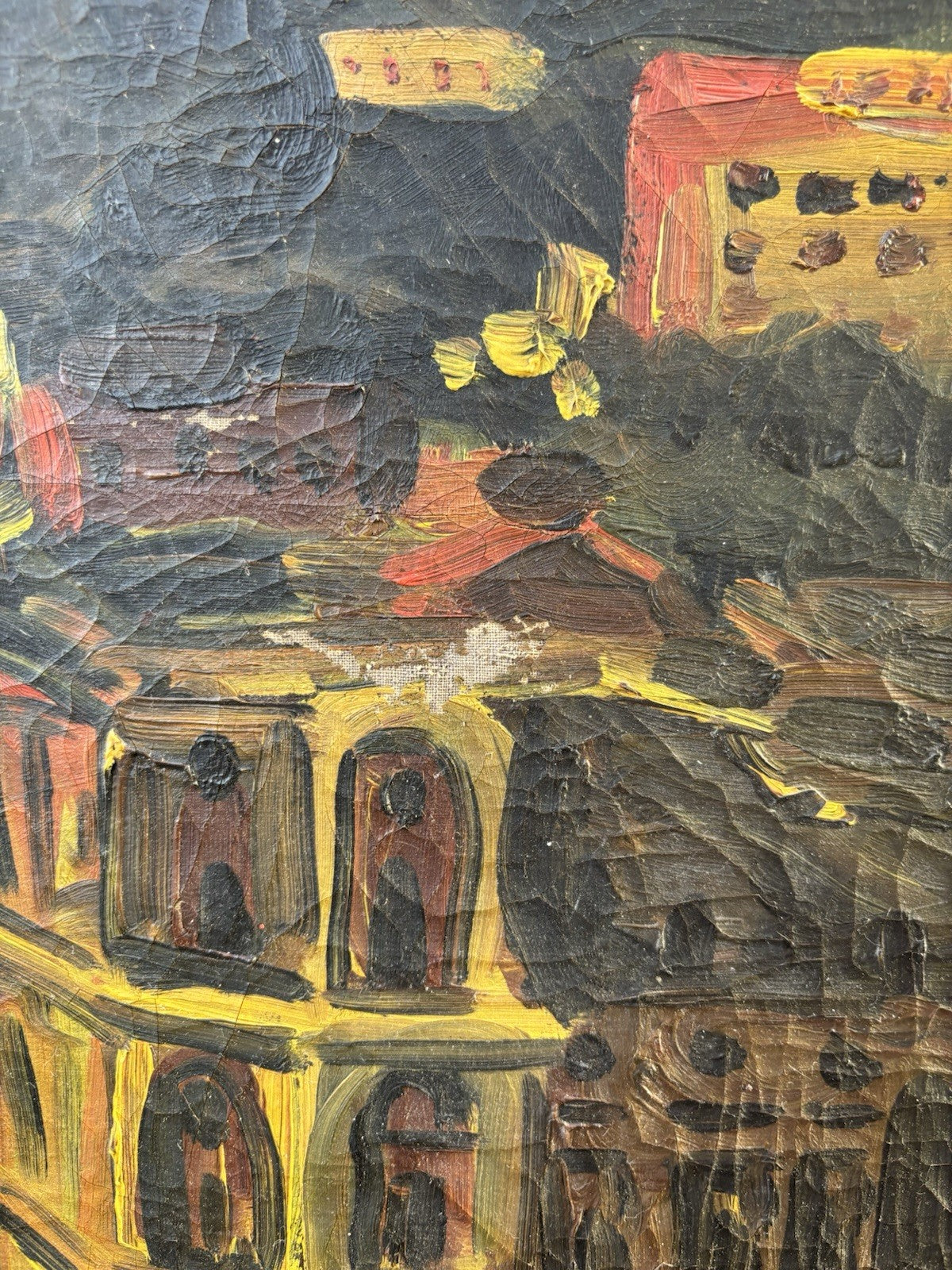 Quadro -Palazzo Donn’Anna- Vincenzo Montefusco dipinto a olio su tela