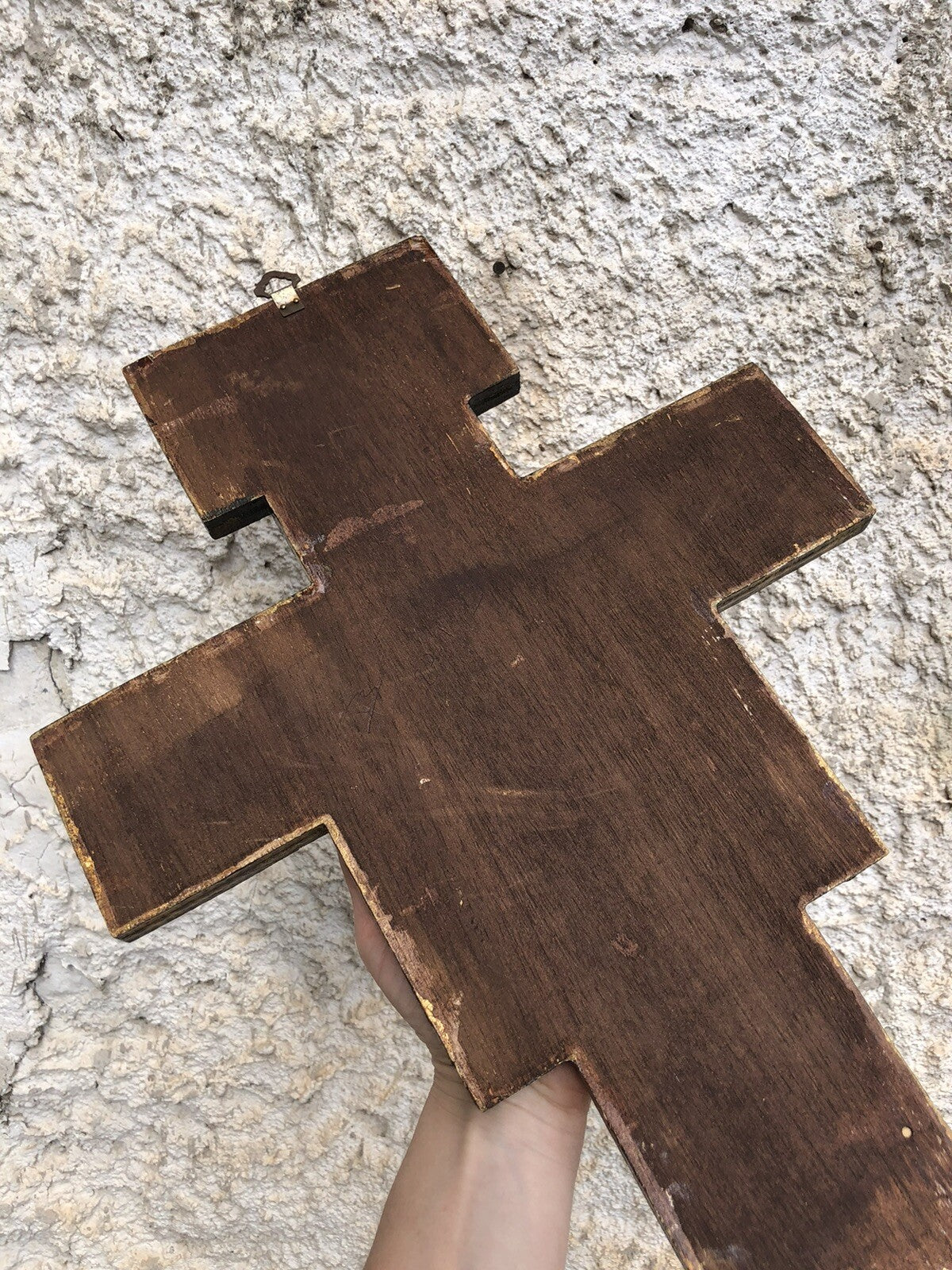 Croce Crocifisso Vintage In Legno Stile Fiorentino