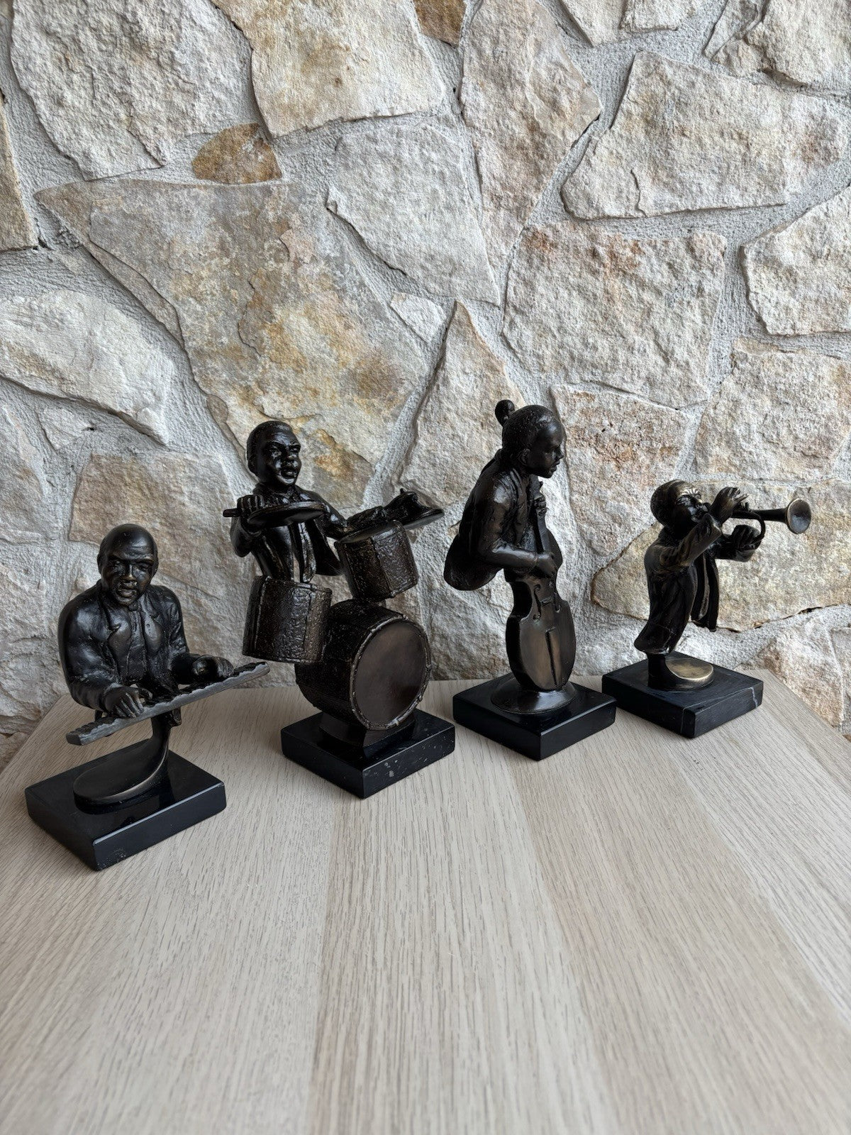 Sculture In Bronzo Vintage “Musicisti”