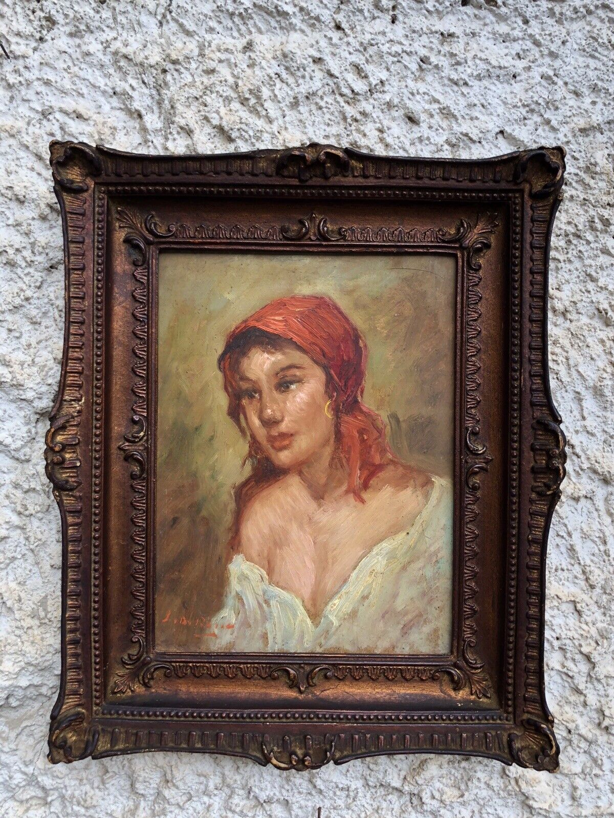 Quadro vintage -Figura Donna- dipinto a olio