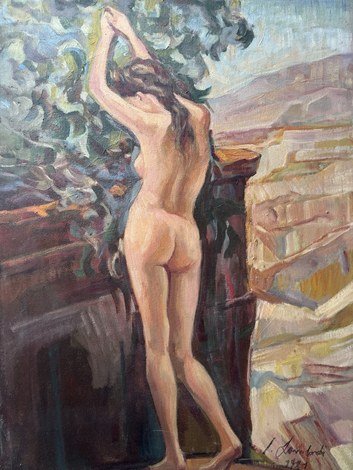 Quadro -Nudo Di Donna- Italo Lombardi dipinto a olio su tela