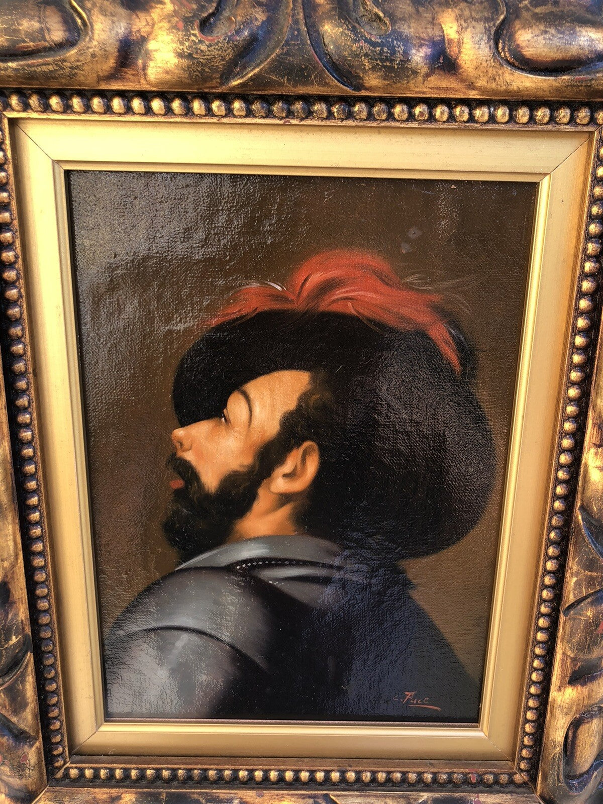 Quadro vintage -Figura- dipinto a olio su tela