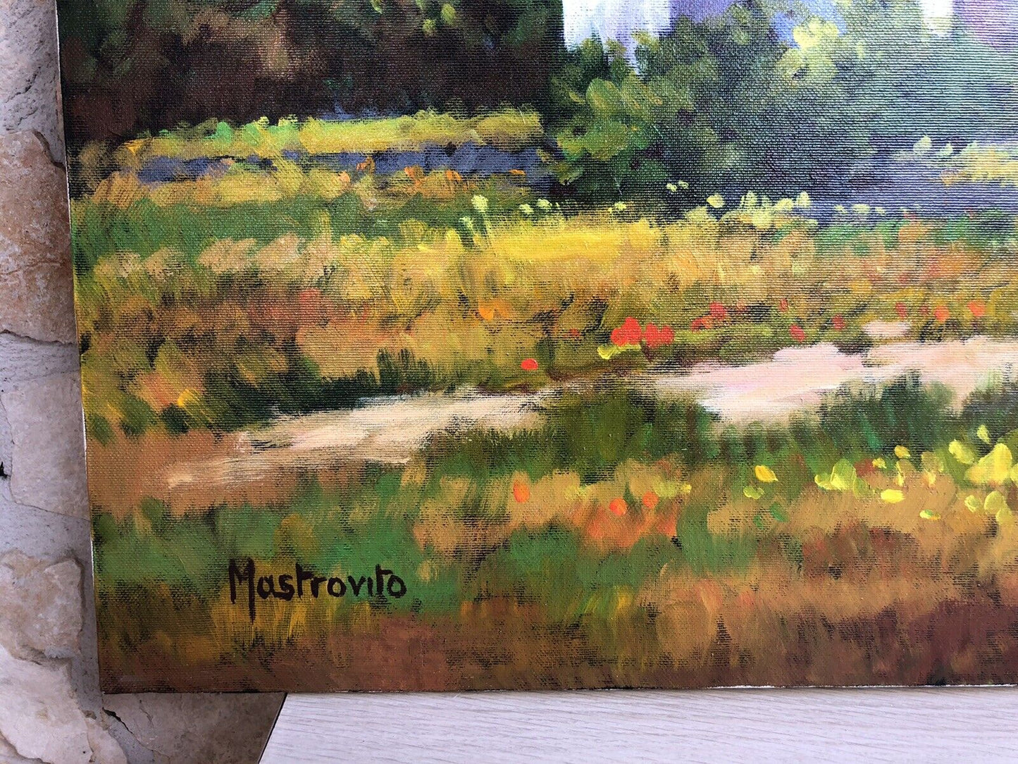 Quadro -Paesaggio- dipinto a olio su tela