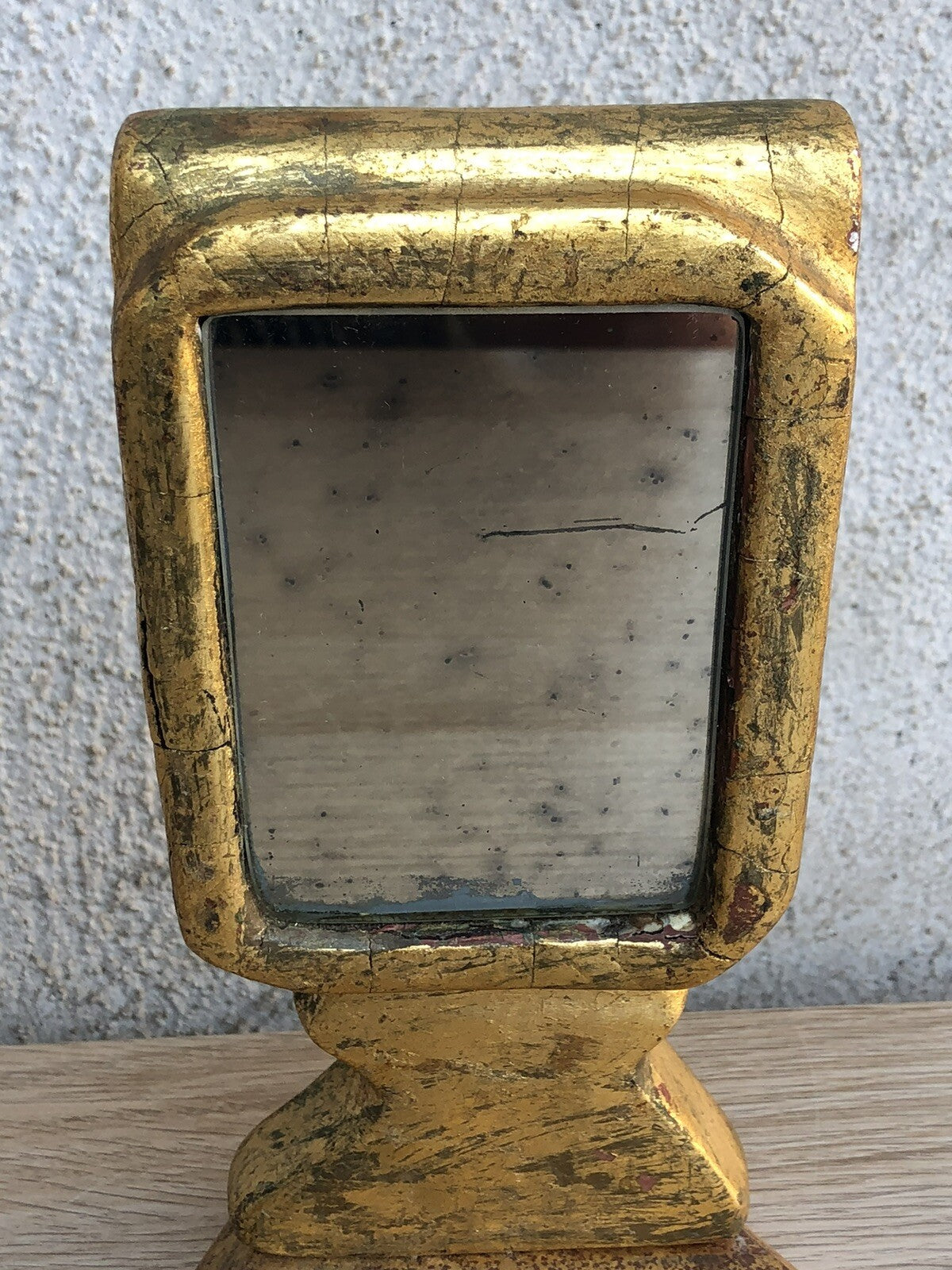 Specchio Vintage Da Tavolo In Legno Stile Fiorentino