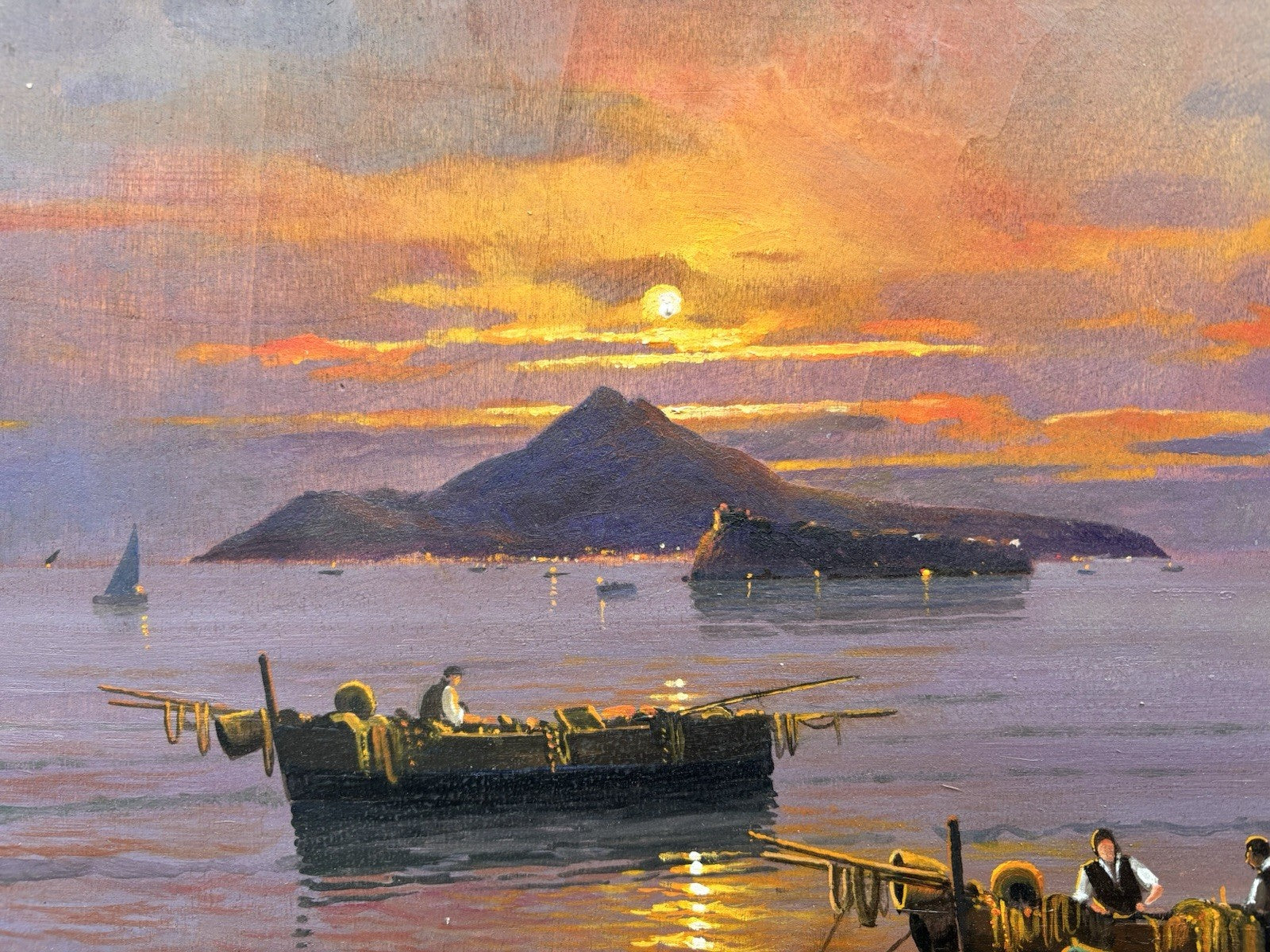Quadro -Tramonto Ischitano- Gennaro Rossano- dipinto a olio