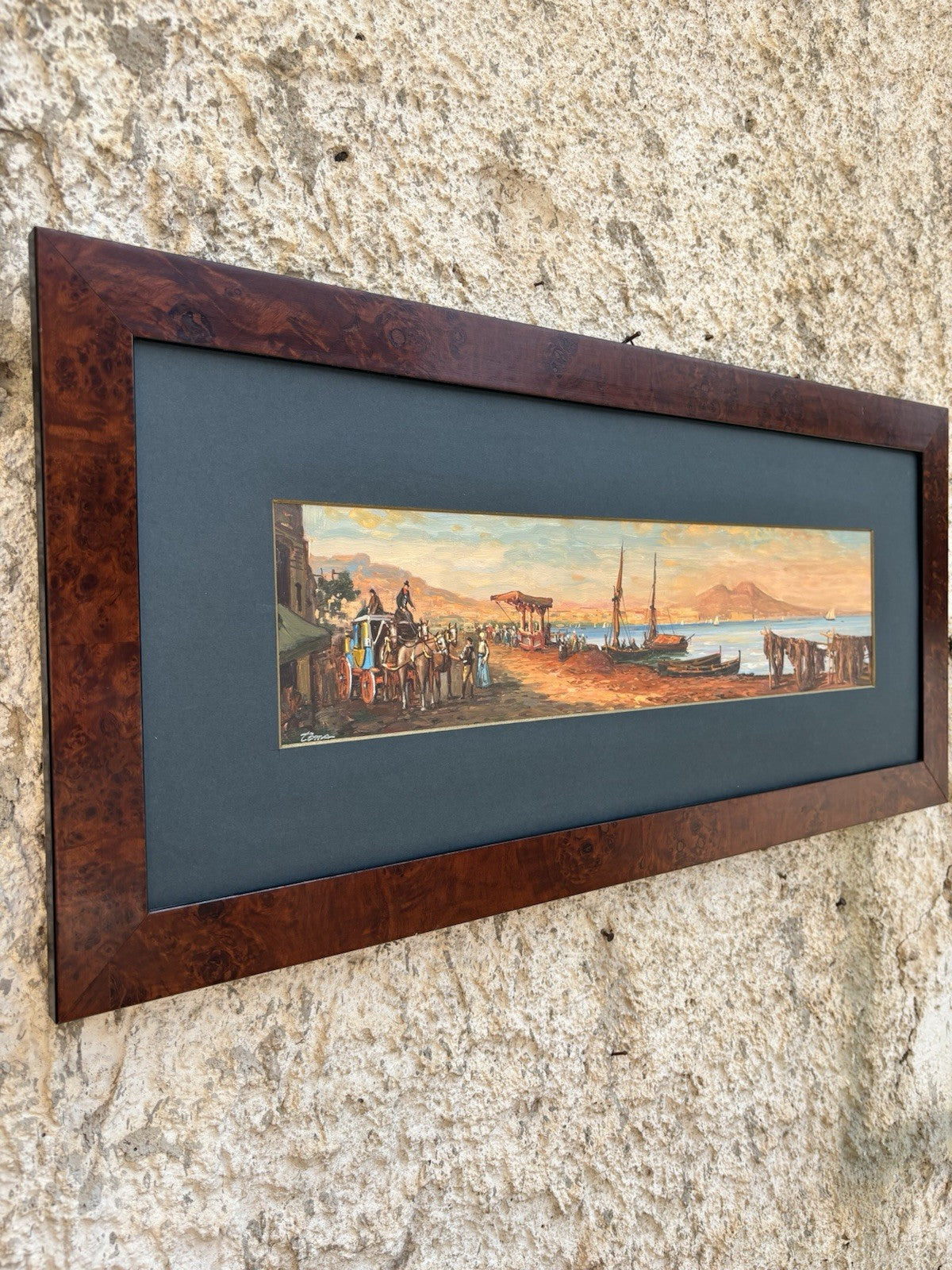 Quadro -Napoli Antica- dipinto a olio su tavola