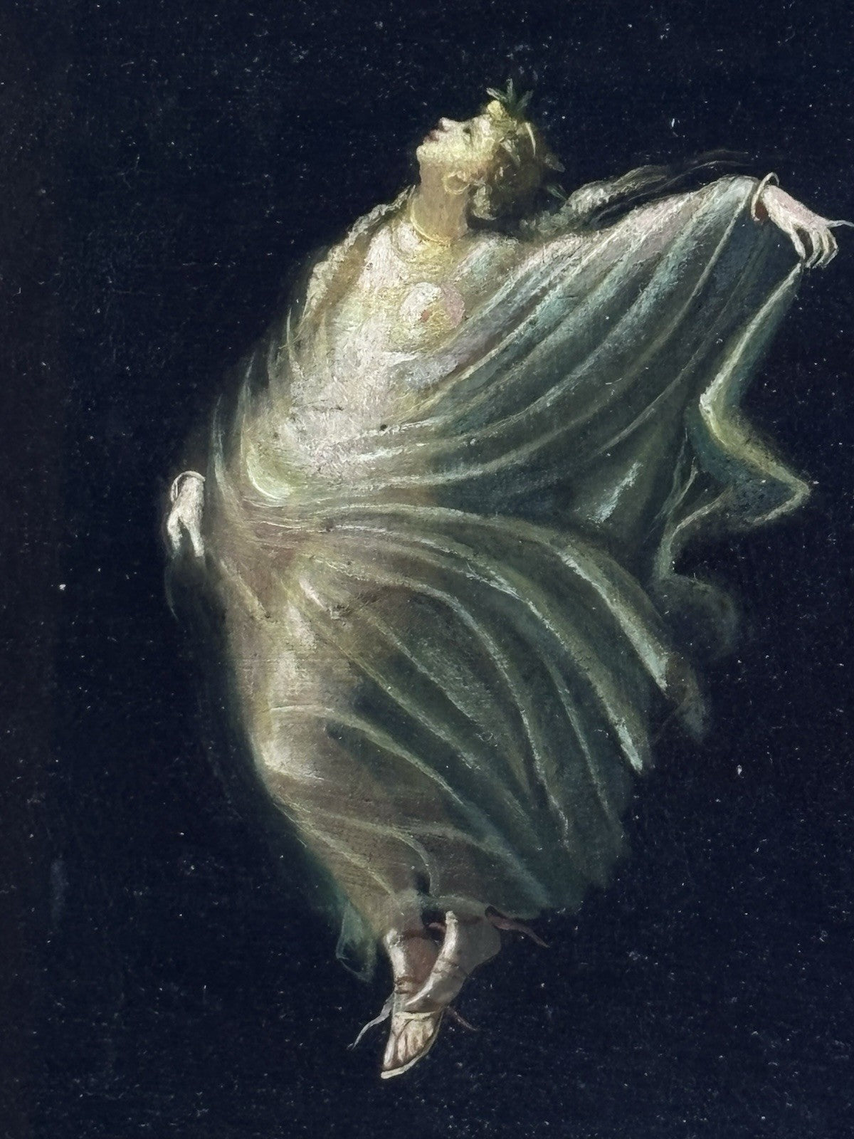 Quadro antico -Figure- stile pompeiano dipinto a olio