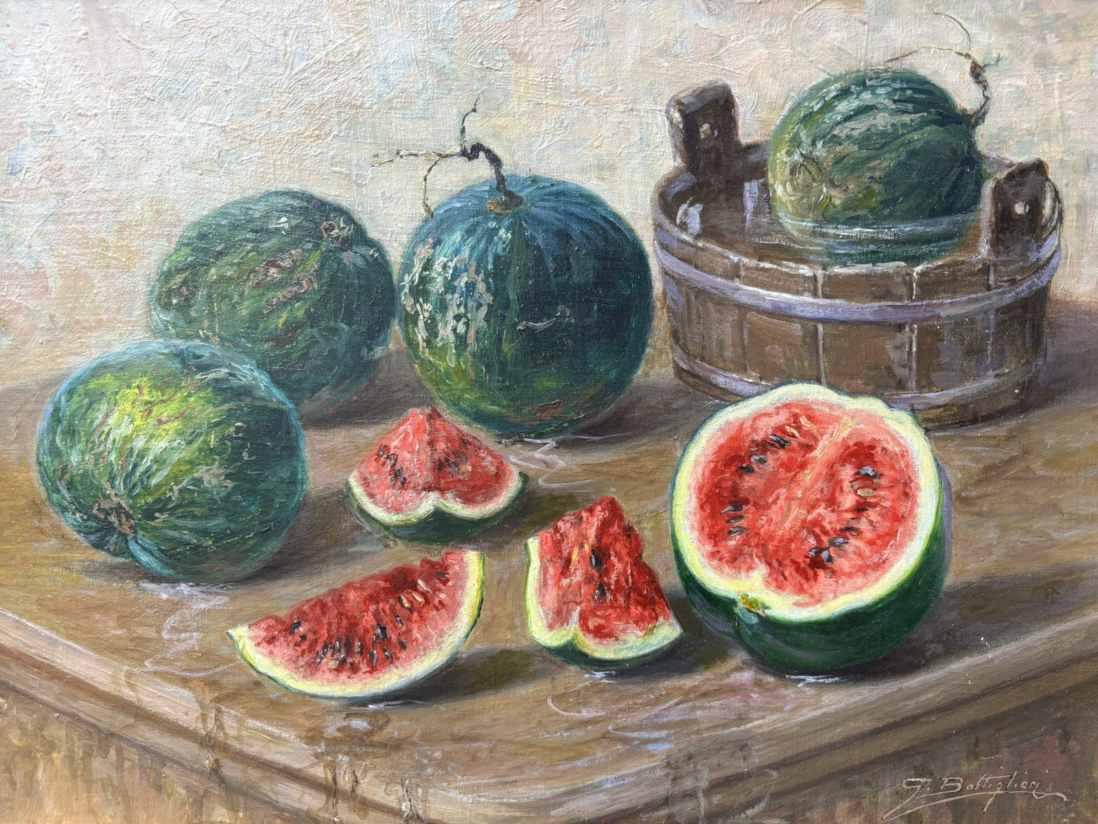 Quadro -Natura Morta- Gennaro Bottiglieri dipinto a olio