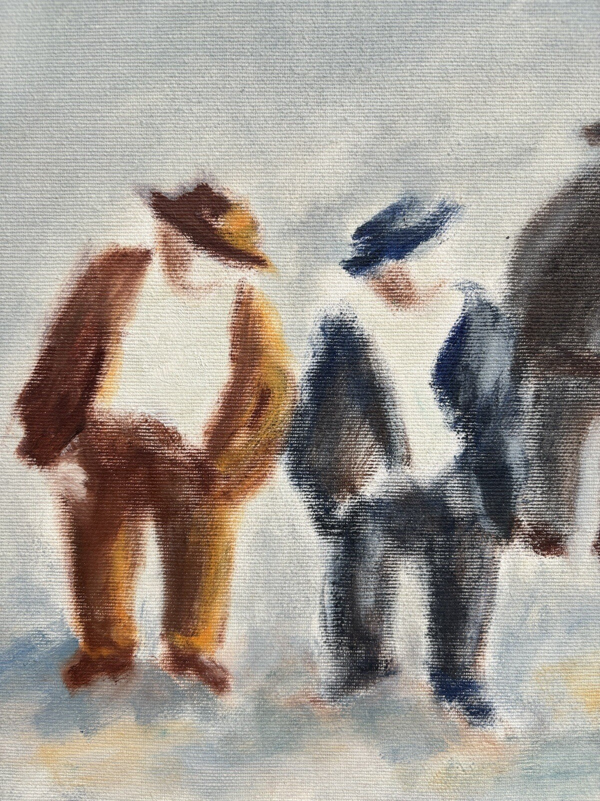 Quadro vintage -Omini- dipinto a olio su tela