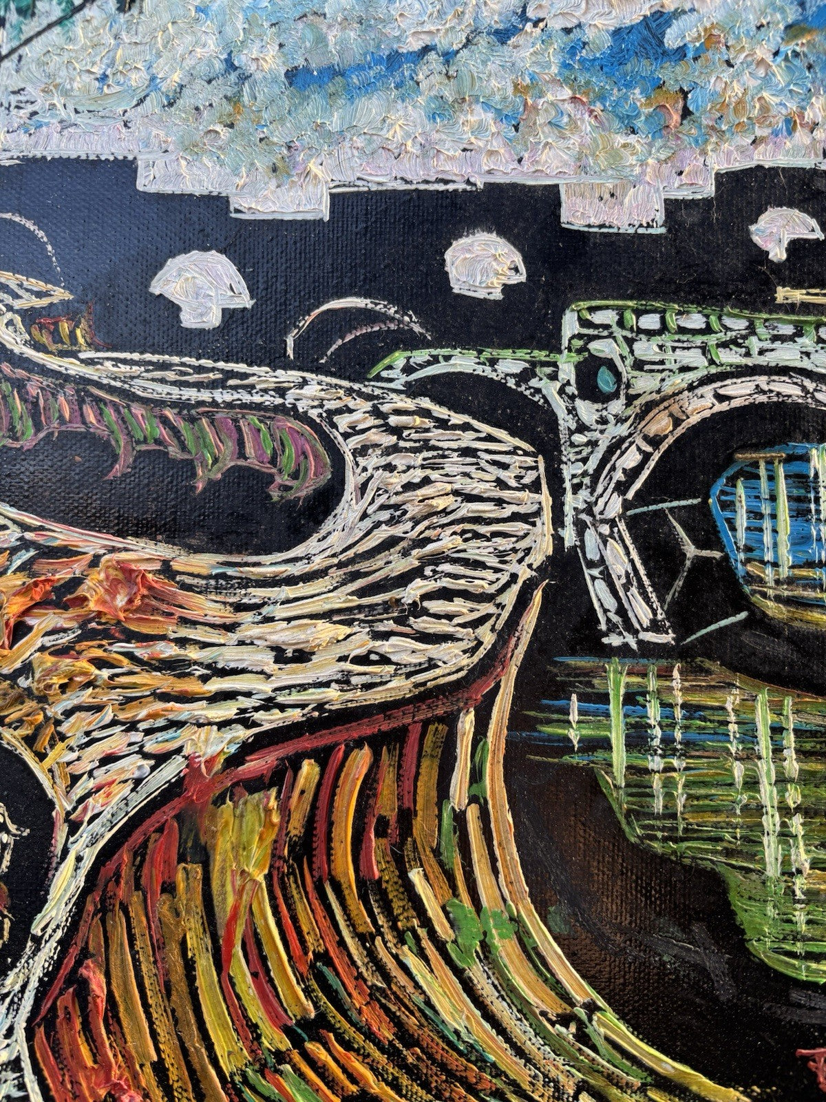 Quadro -Paesaggio- Marcello Piacentini dipinto a olio su tela