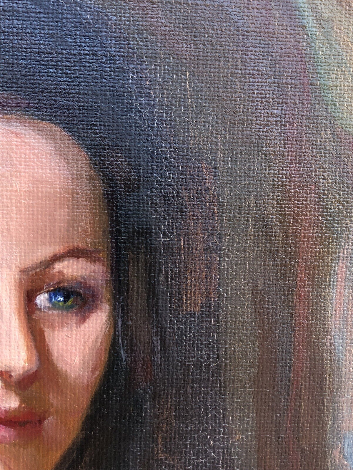 Quadro vintage -Nudo Donna- dipinto a olio su tela