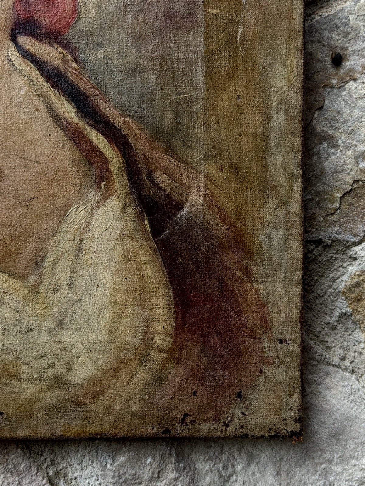 Quadro antico -Figura Di Donna- dipinto a olio su tela