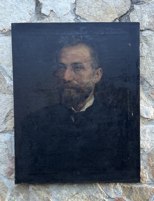 Quadro antico -Ritratto- dipinto a olio su tela