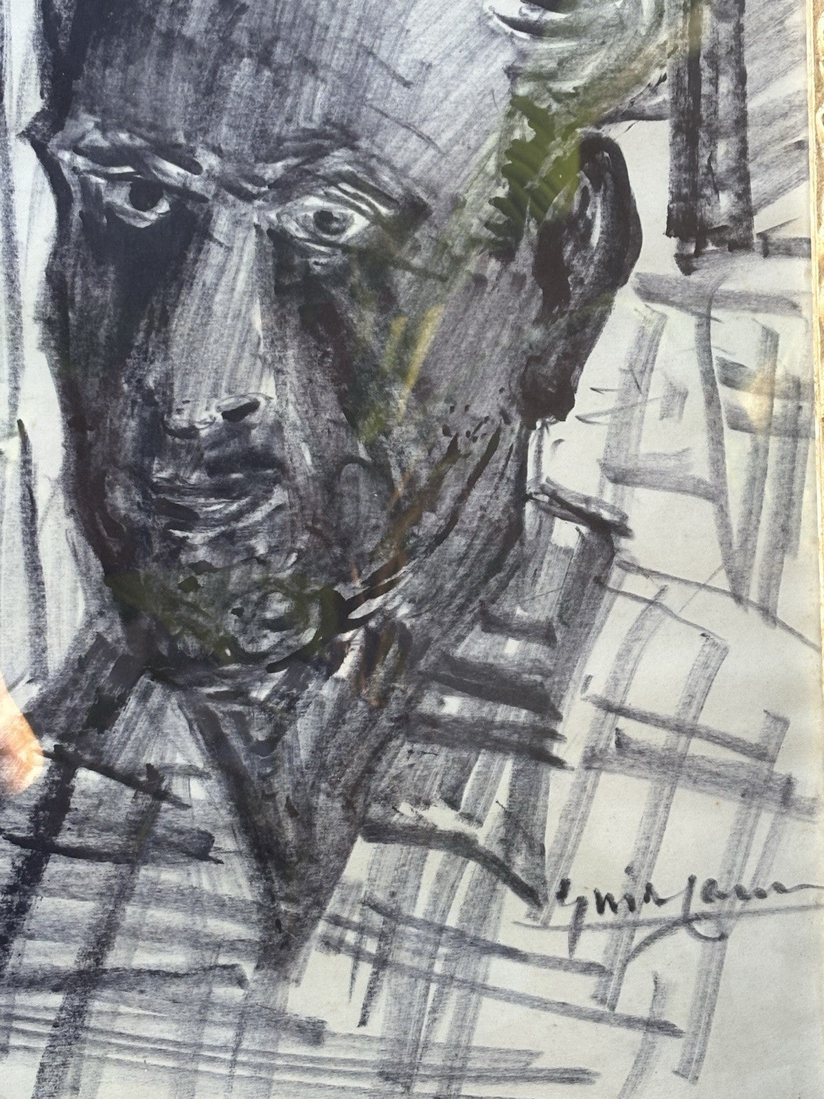 Quadro -Figura- Guido Casciaro tecnica mista su carta