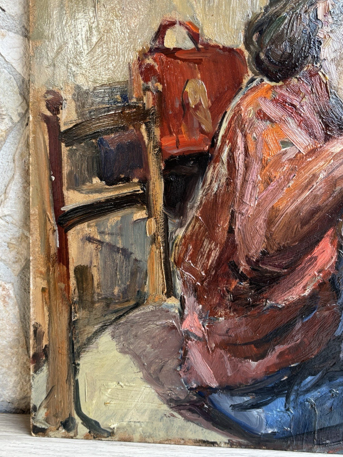 Quadro -Giovane Studente- Edmondo Di Napoli dipinto a olio