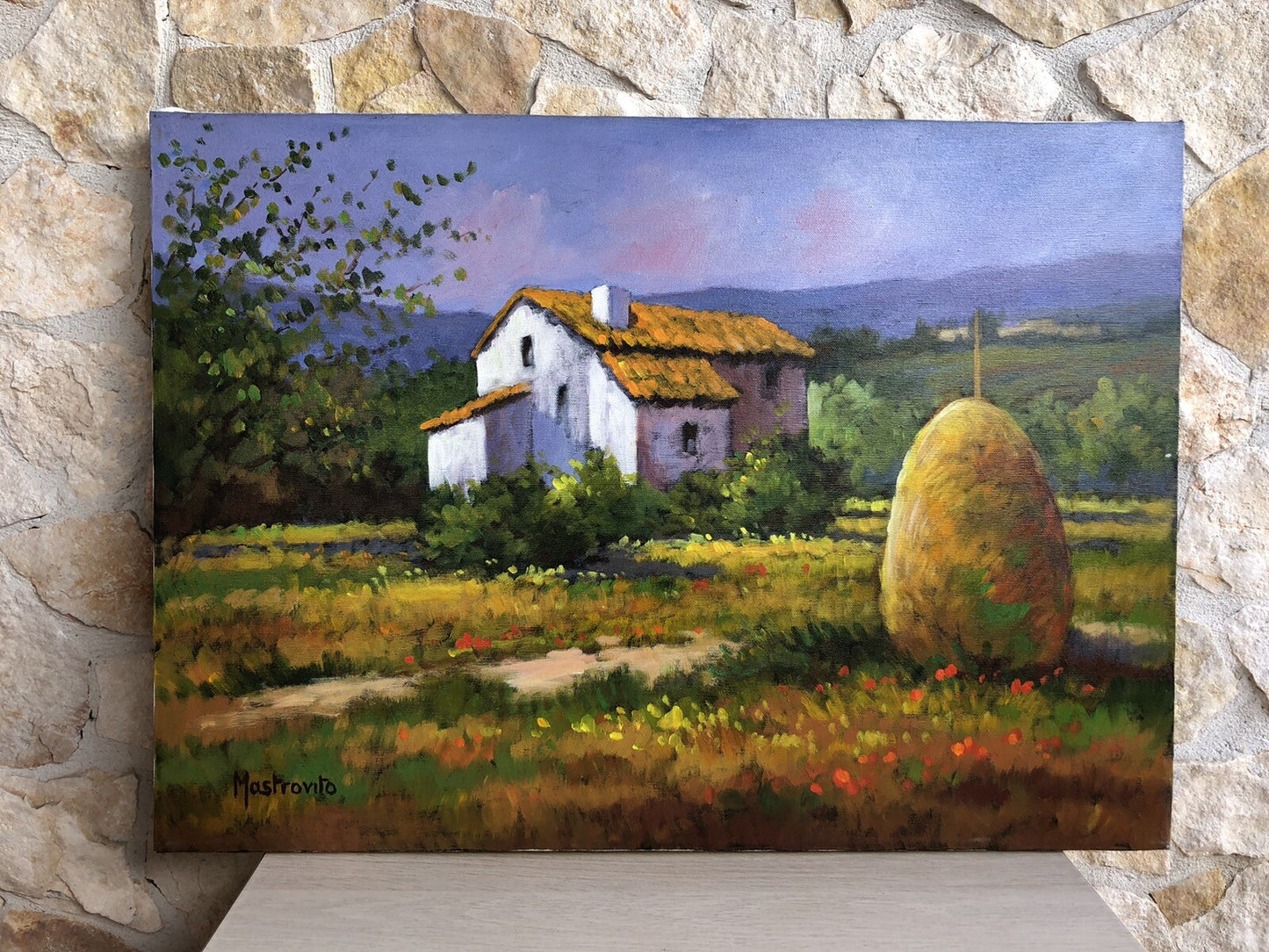 Quadro -Paesaggio- dipinto a olio su tela