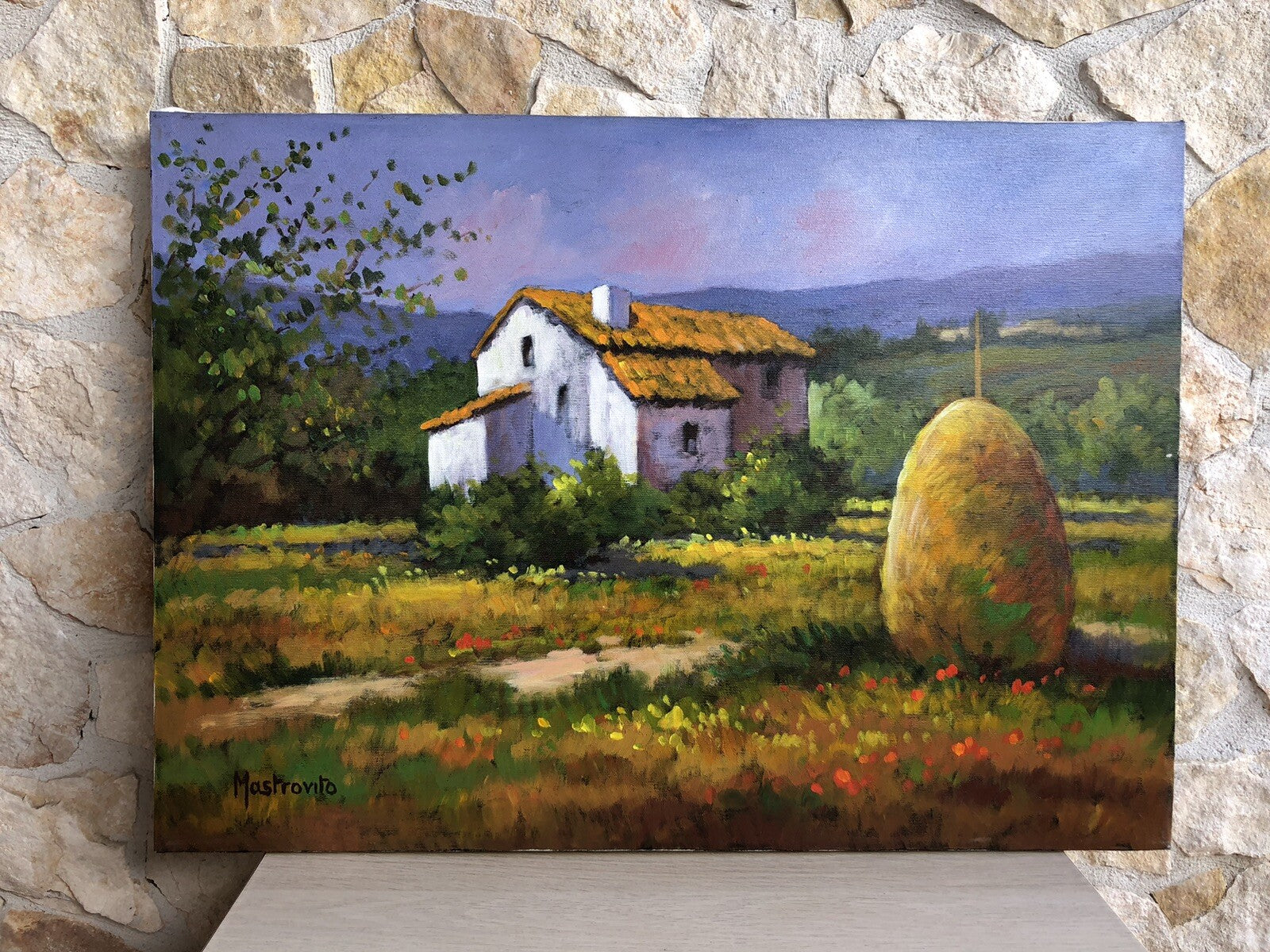 Quadro -Paesaggio- dipinto a olio su tela