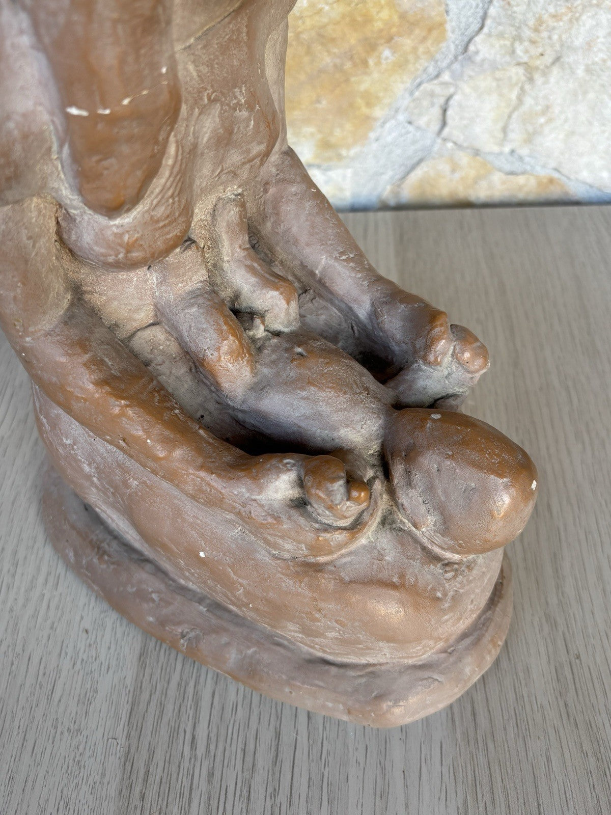 Scultura Vintage Maternità In Ceramica