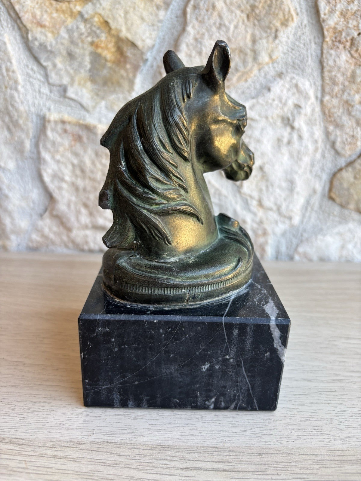 Scultura Vintage Cavallo In Bronzo