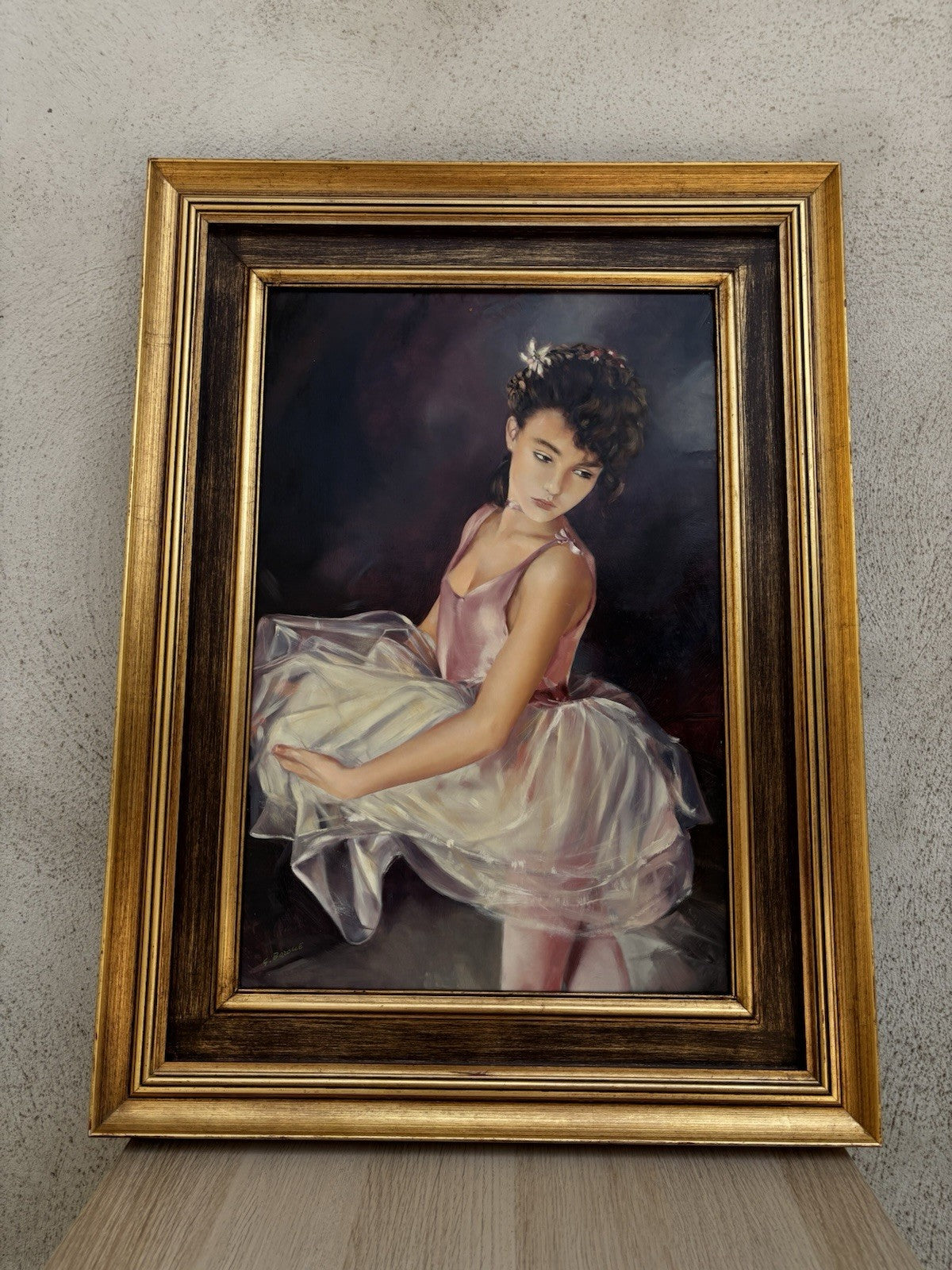Quadro -Ballerina- Gigi Barone dipinto a olio su tavola