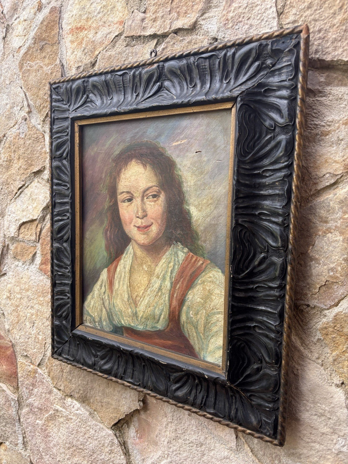 Quadro antico -Figura Di Donna- dipinto a olio