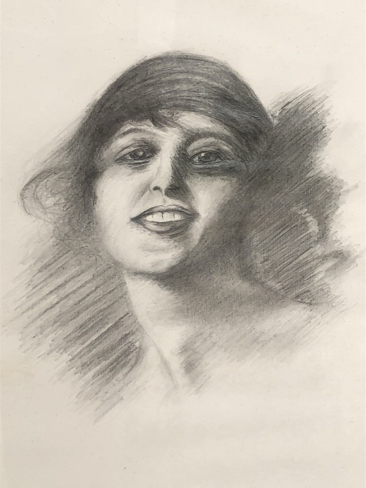 Quadro vintage -Figura Donna- disegno su carta