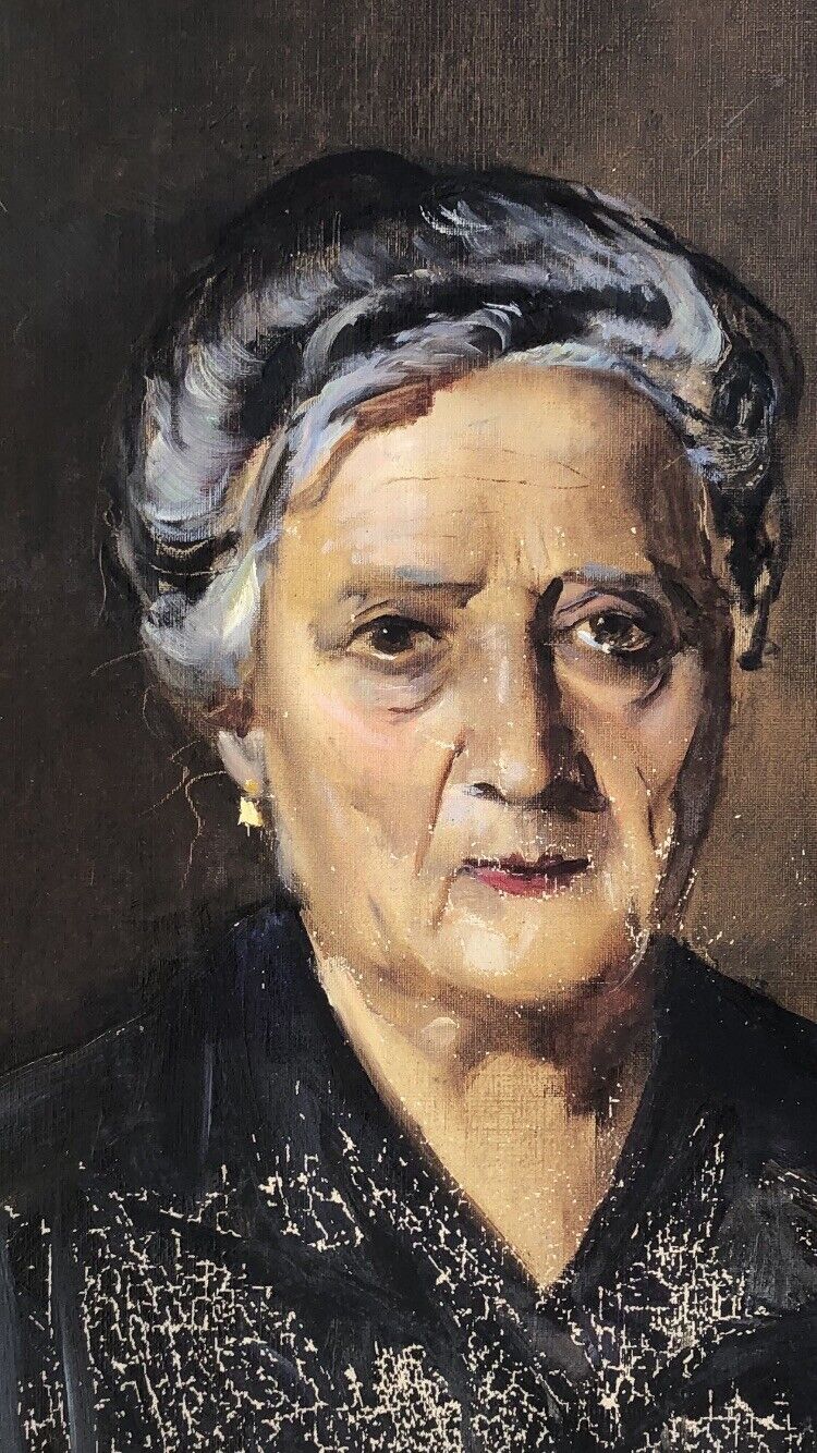Quadro antico -Ritratto-dipinto a olio su tela